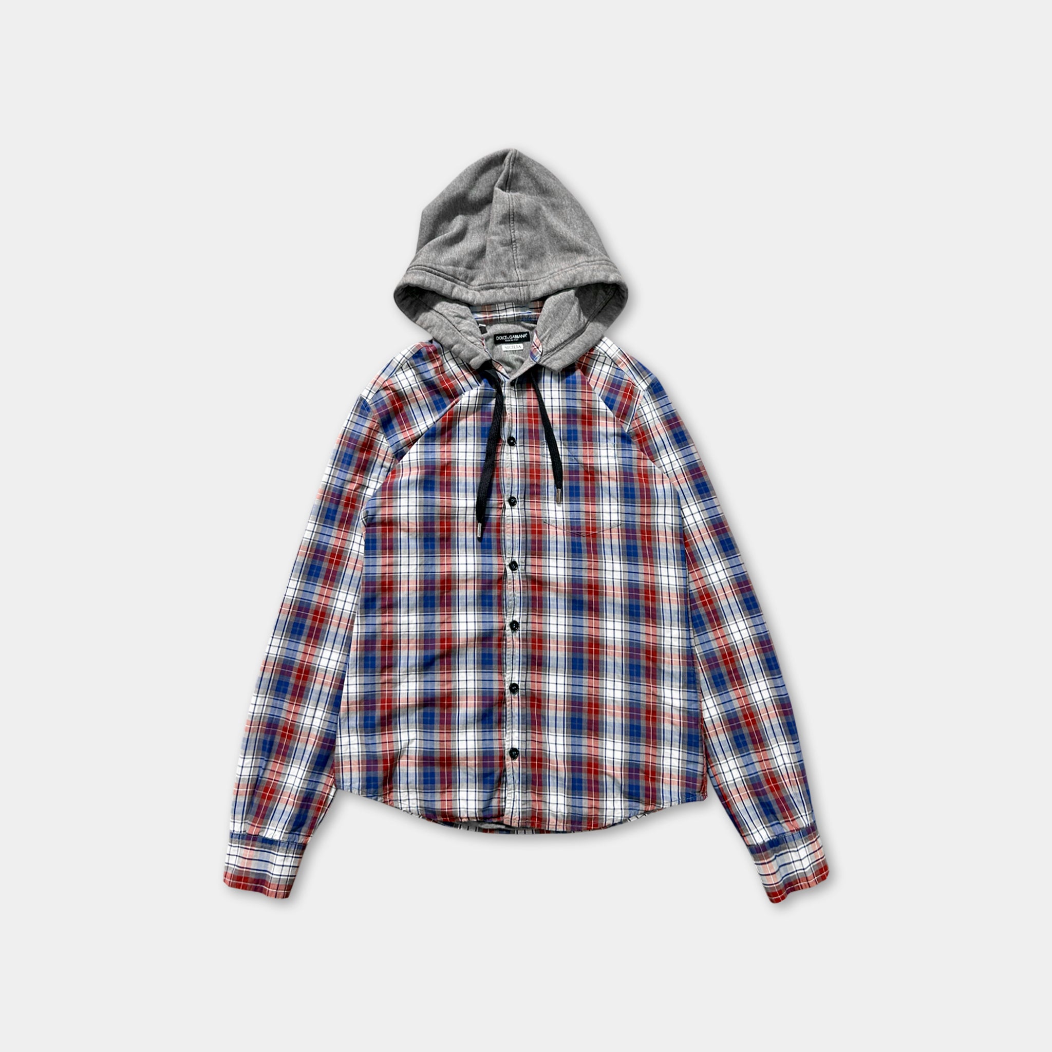 Dolce & Gabbana Plaid Hooded Shirt