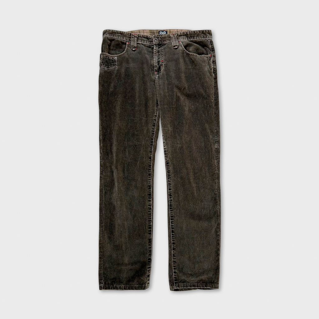 Dolce & Gabbana Brown Corduroy Pants