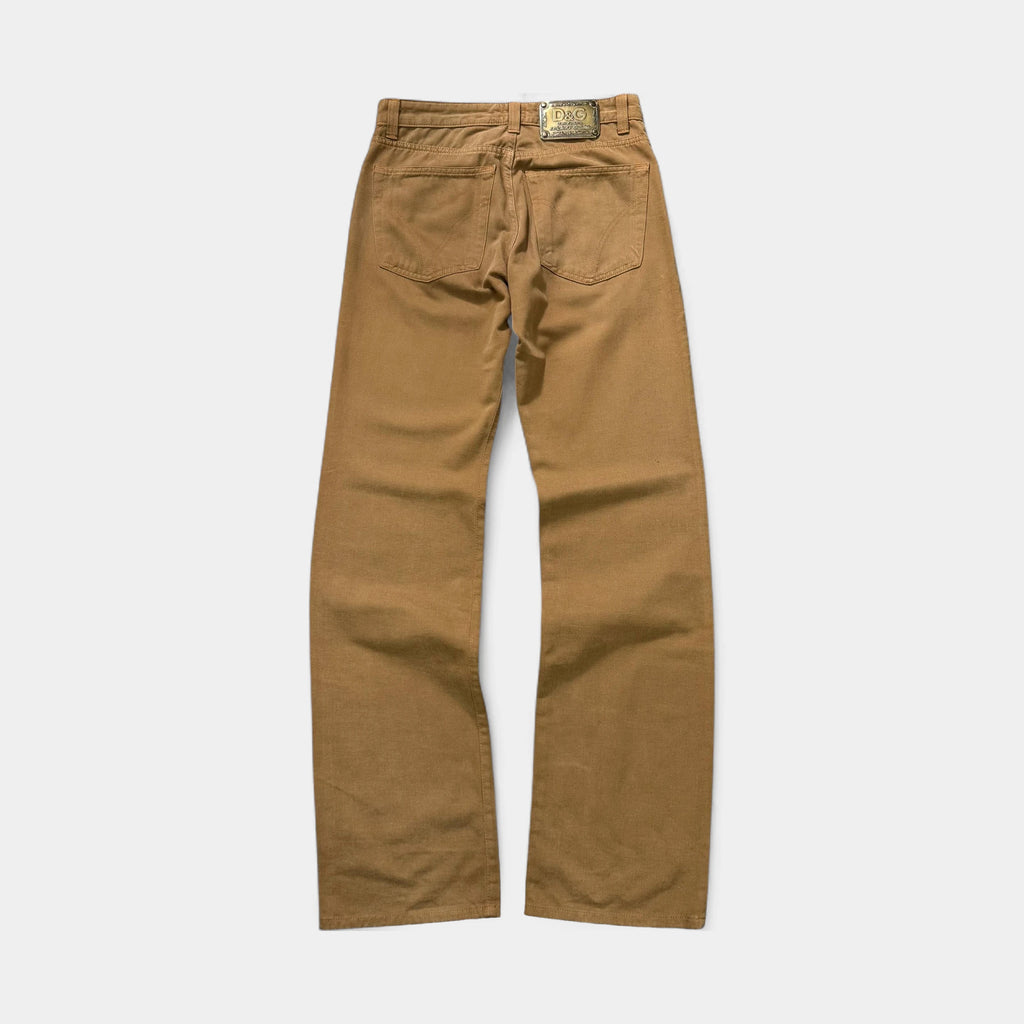 Dolce & Gabbana Soft Camel Beige Straight Leg Pants