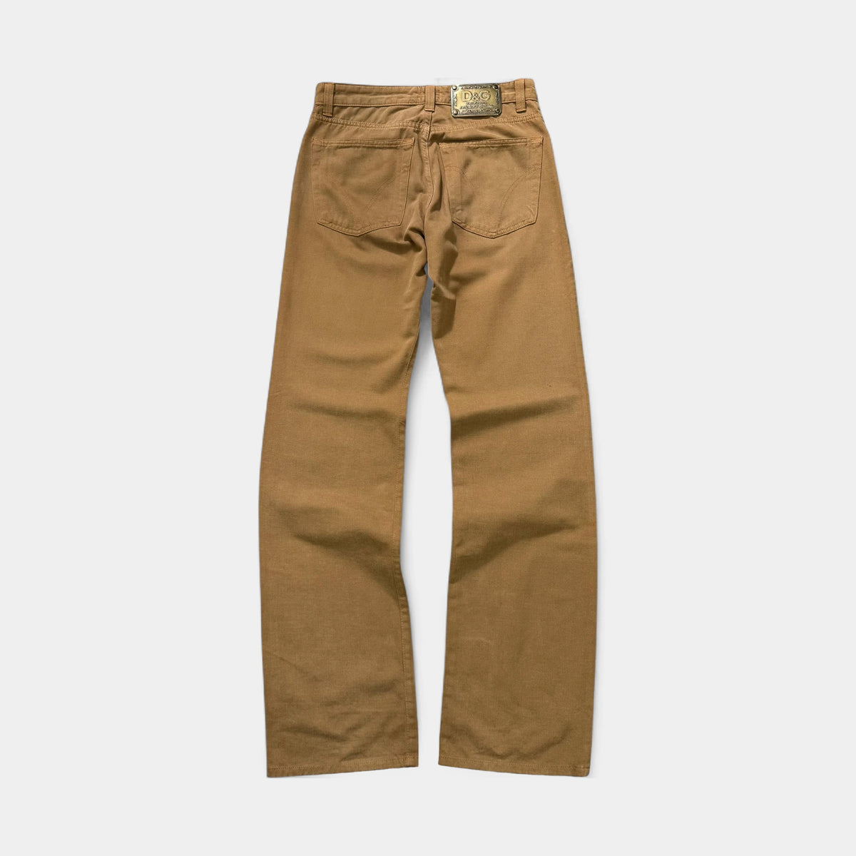 Dolce & Gabbana Soft Camel Beige Straight Leg Pants