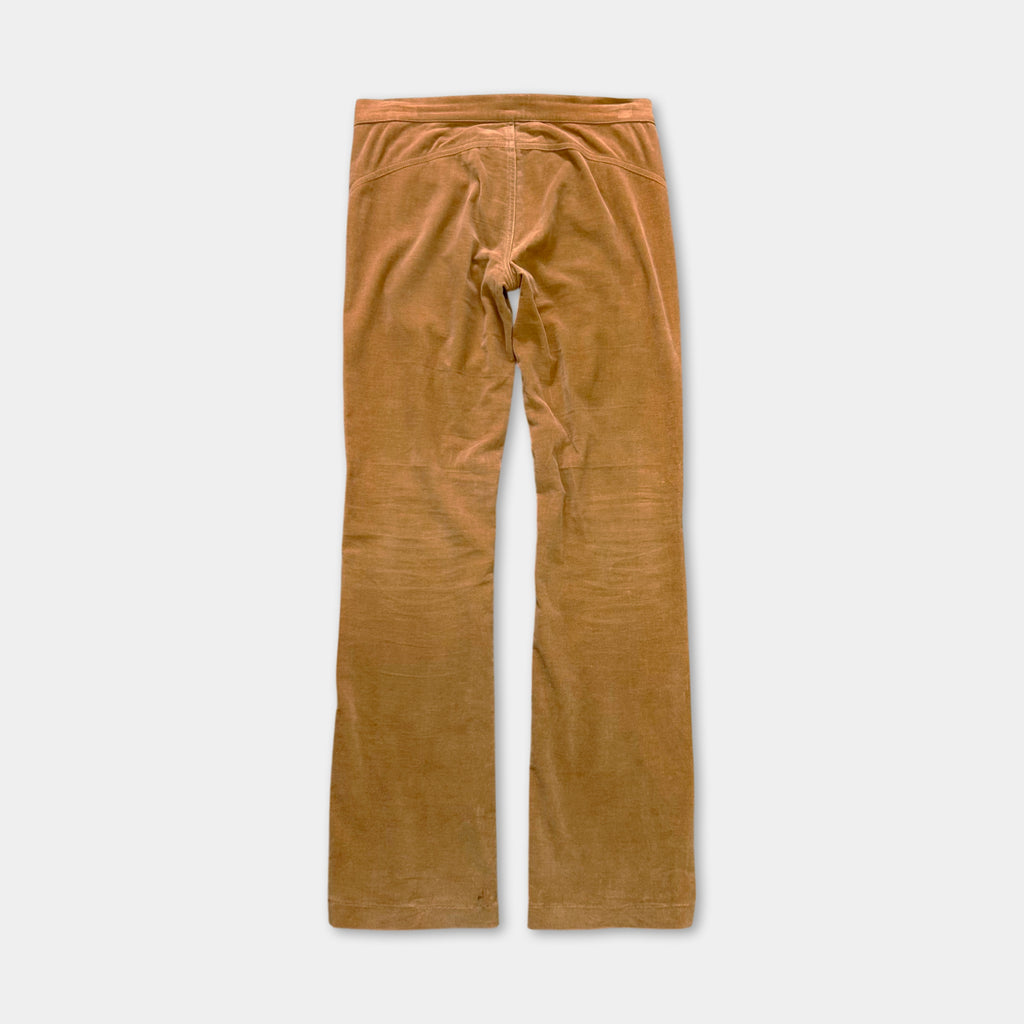 Dolce & Gabbana Brown Velour Flared Pants