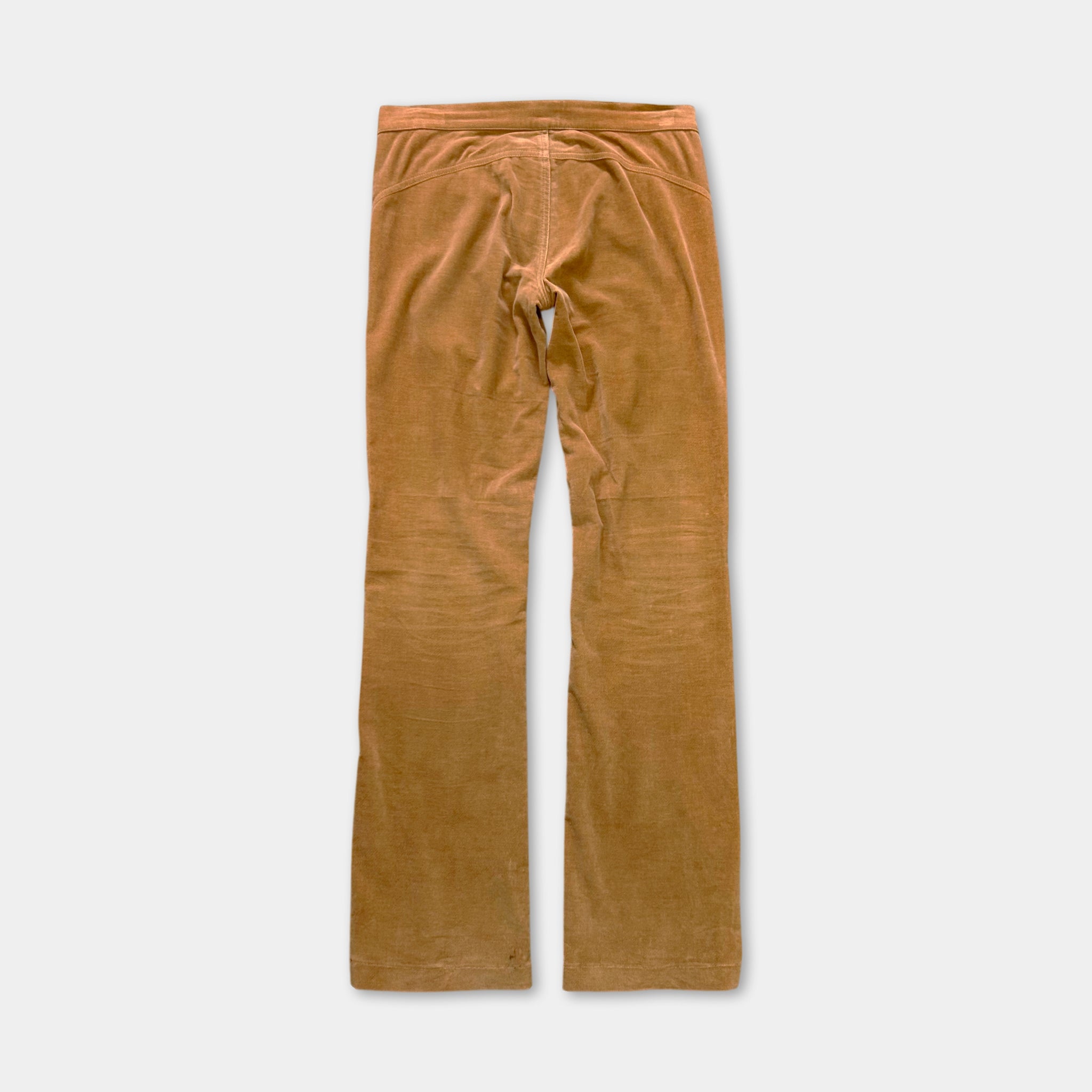 Dolce & Gabbana Brown Velour Flared Pants