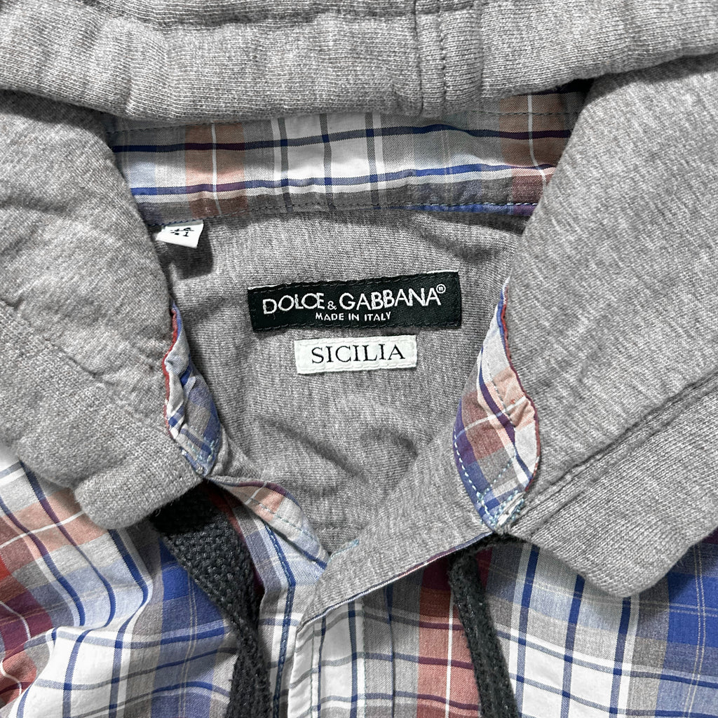 Dolce & Gabbana Plaid Hooded Shirt