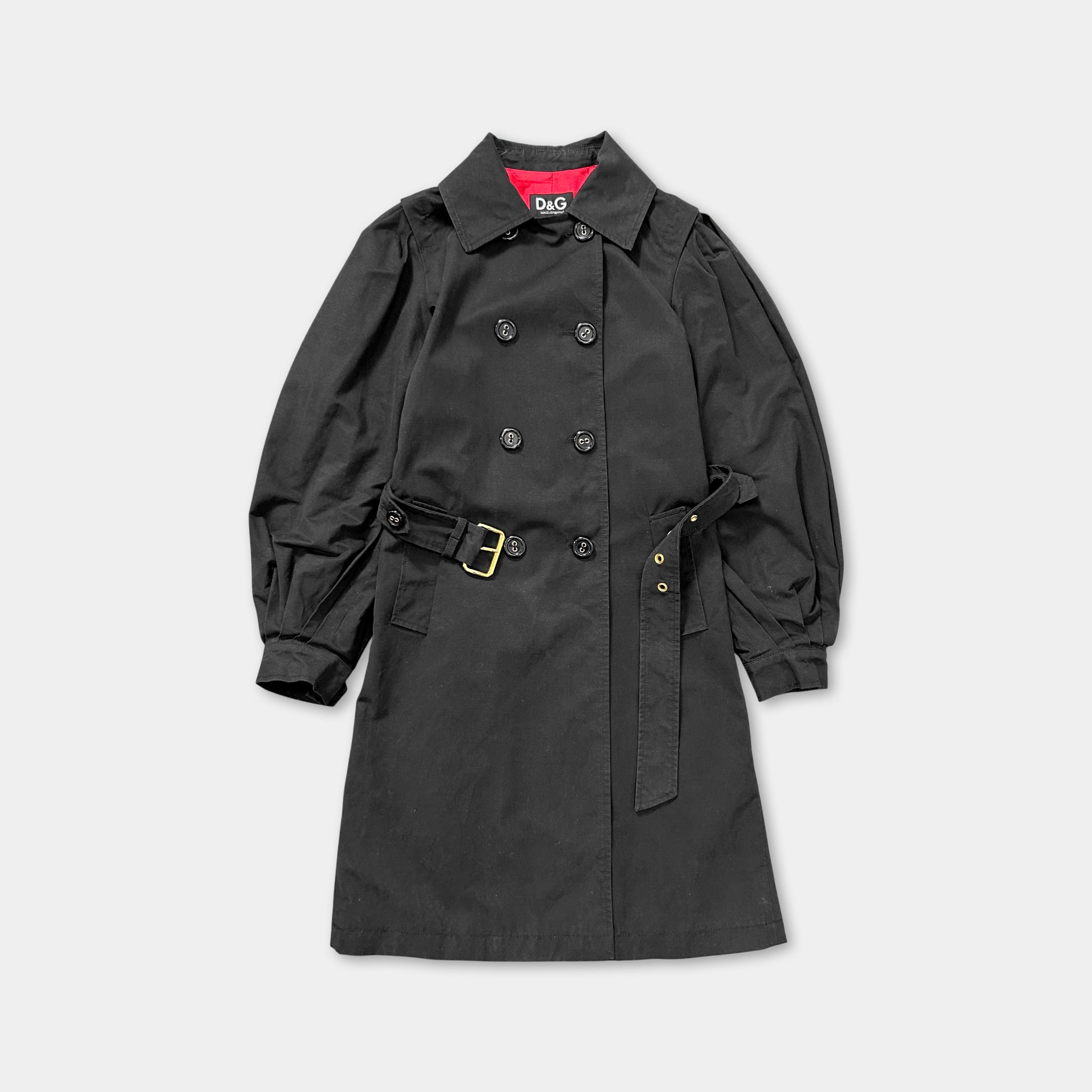 Dolce & Gabbana Black Trench Coat