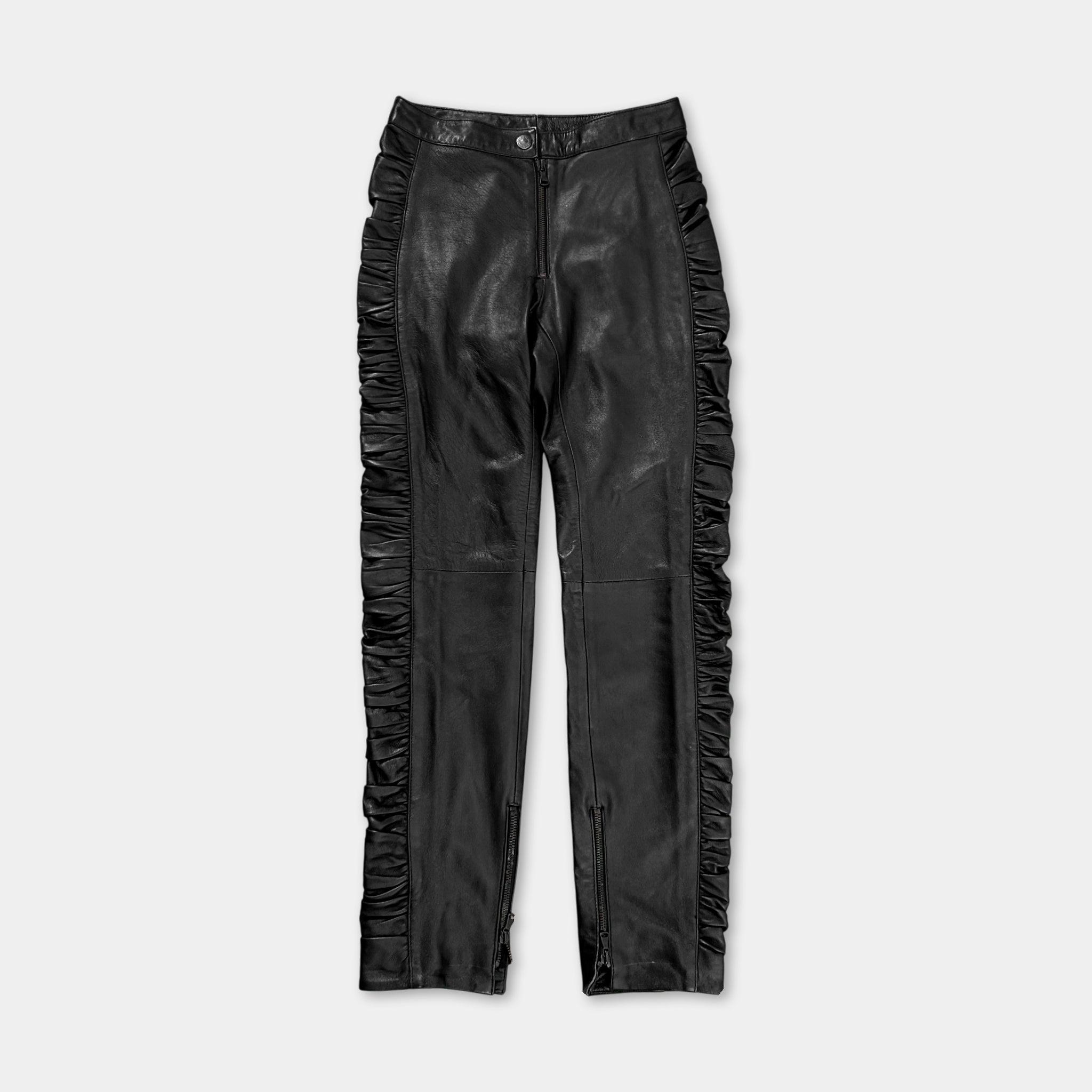 Dolce & Gabbana 2000's Black Leather Woman Pants