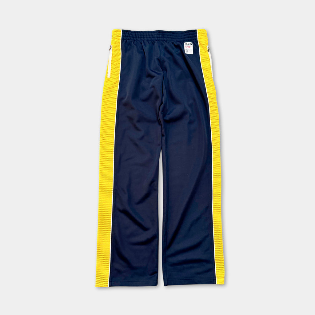 Dolce & Gabbana Sport Navy & Yellow Mesh Panel Track Pants