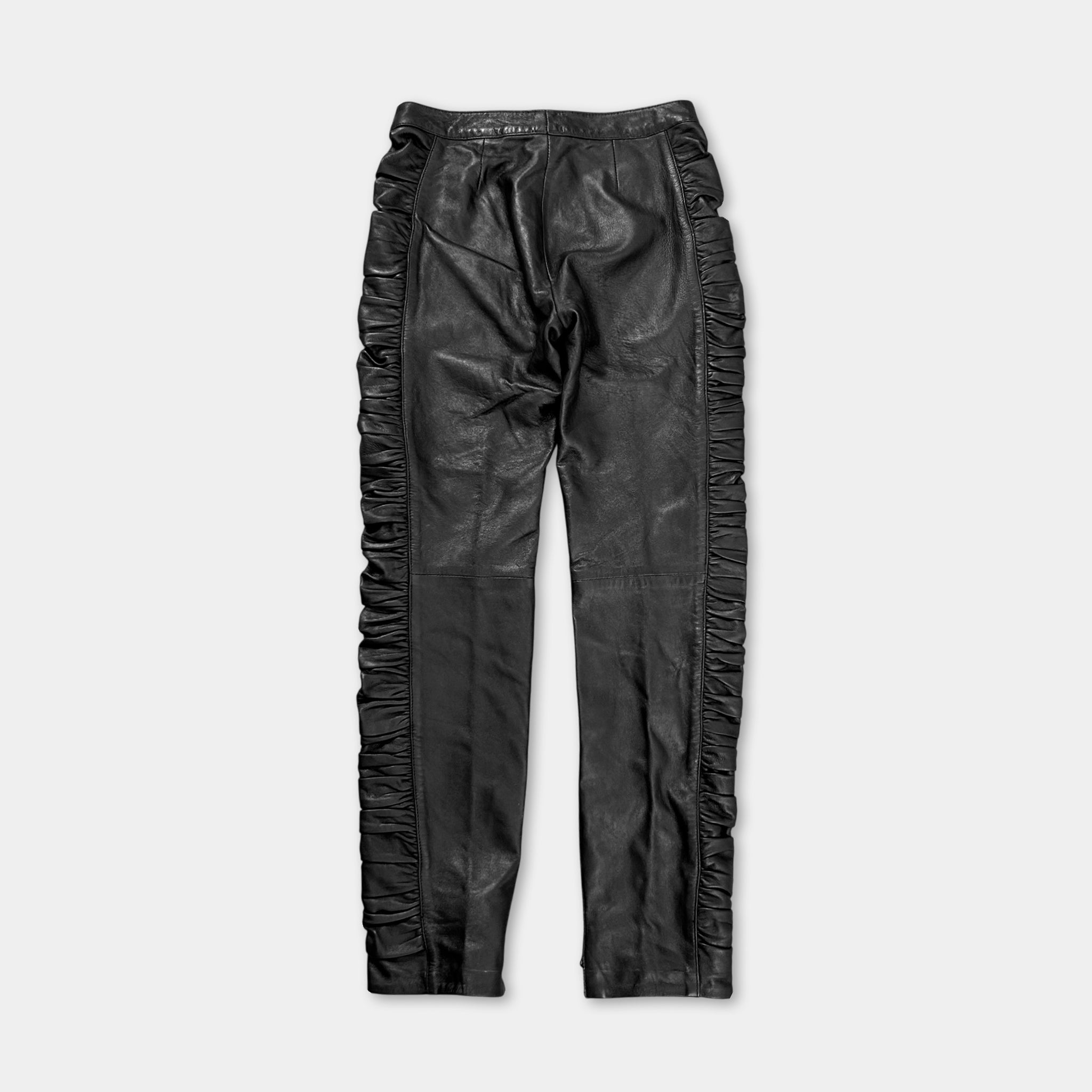 Dolce & Gabbana 2000's Black Leather Woman Pants