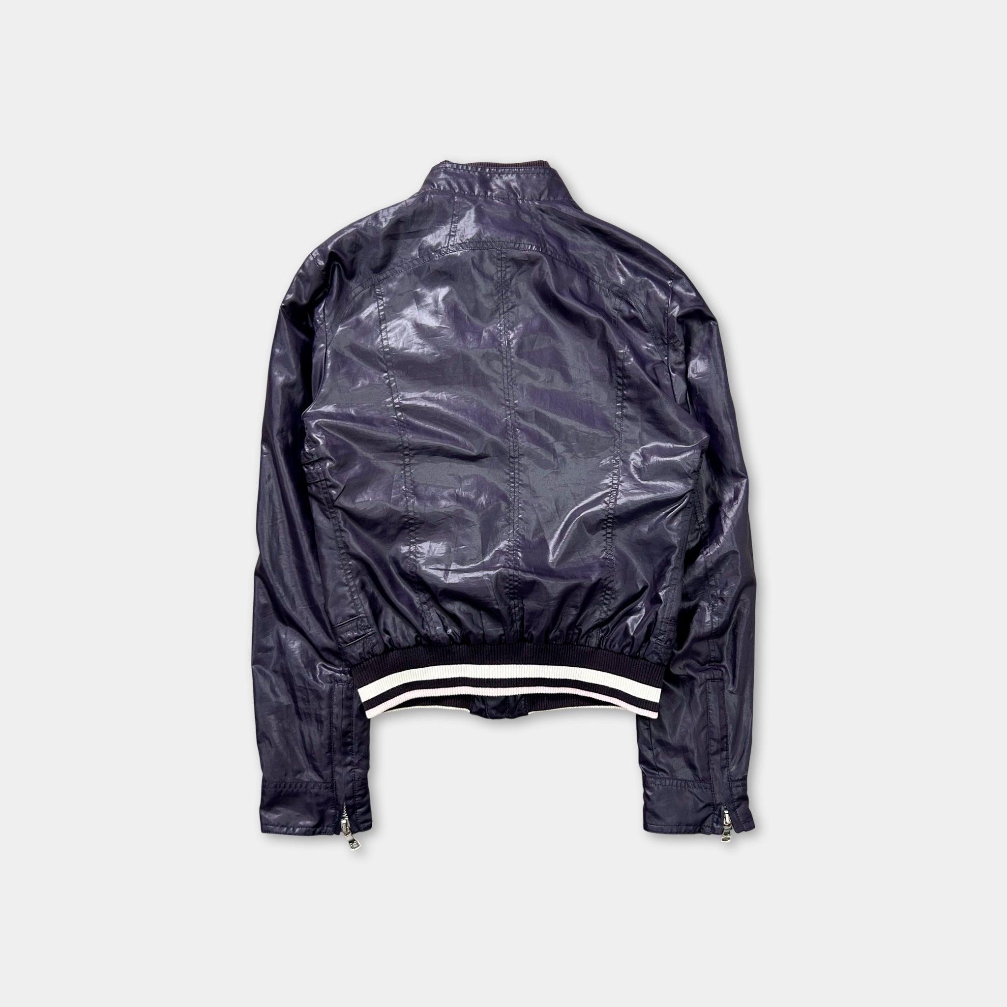 Dolce & Gabbana Light Nylon Purple Bomber Jacket