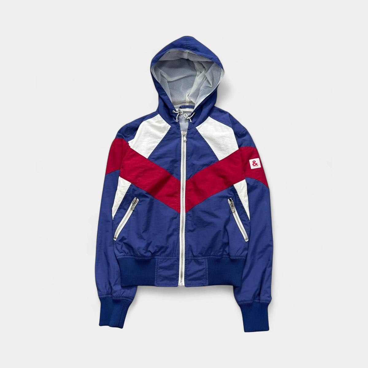 Dolce & Gabbana Color Block Nylon Windbreaker Jacket
