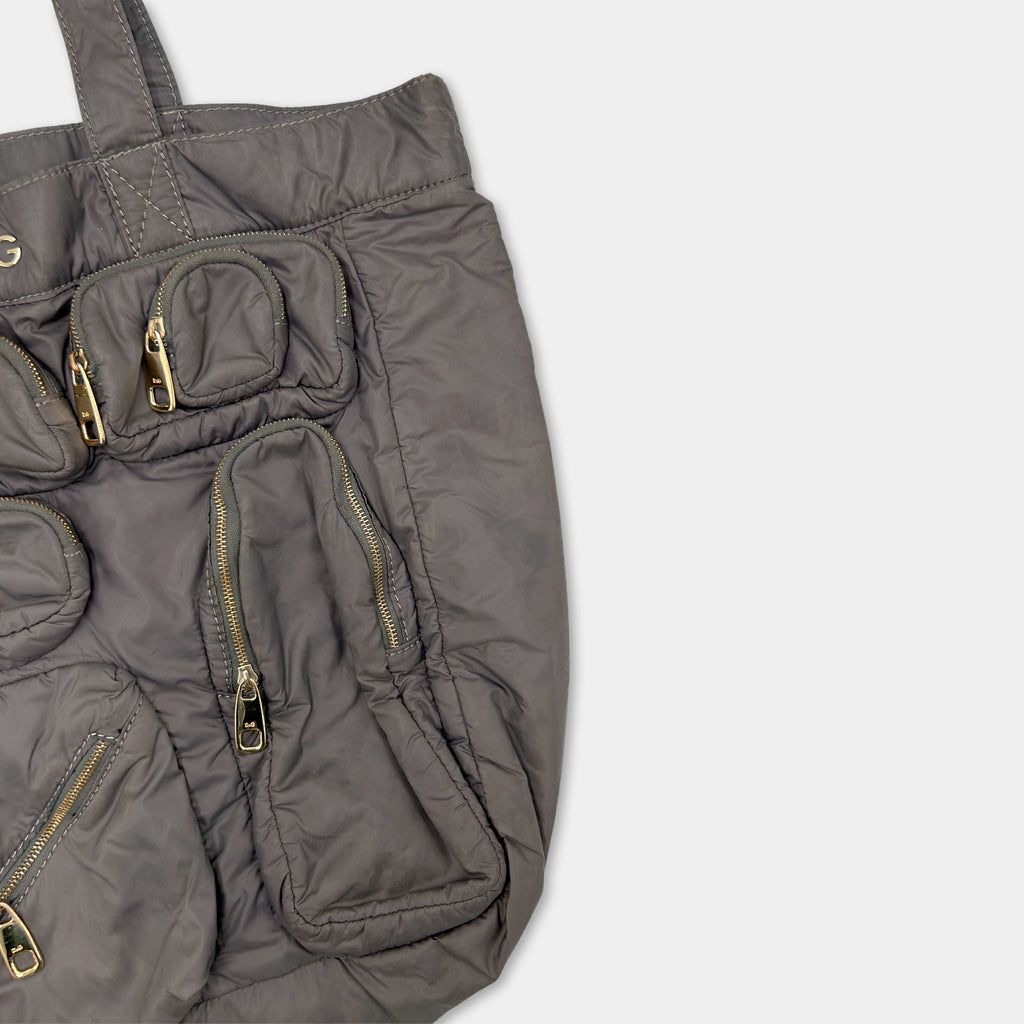 Dolce & Gabbana Grey Cargo Nylon Tote Bag