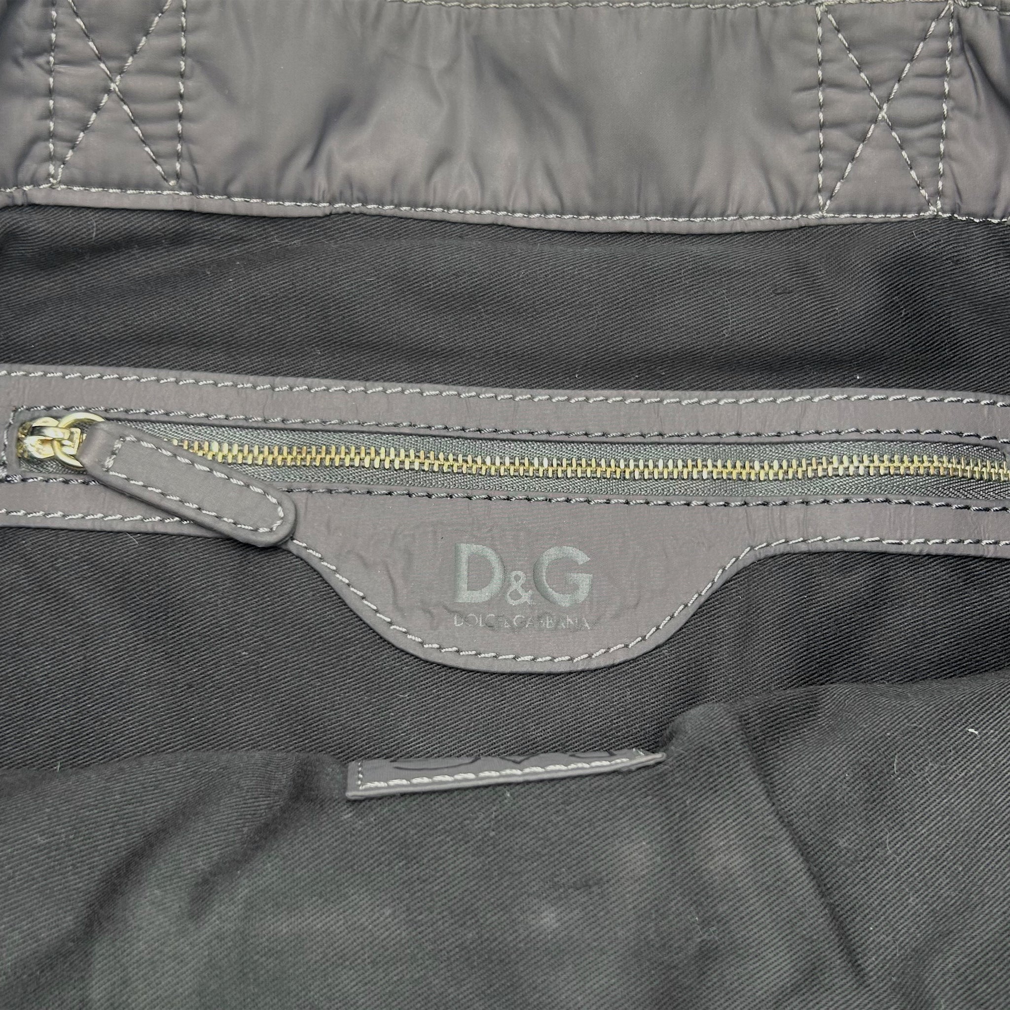 Dolce & Gabbana Grey Cargo Nylon Tote Bag
