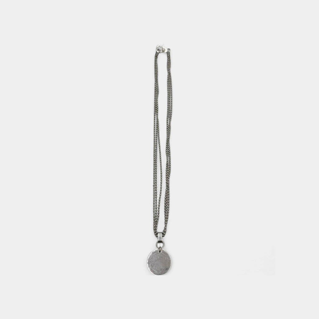 Dolce & Gabbana 2000s Silver Medallion Pendant Necklace
