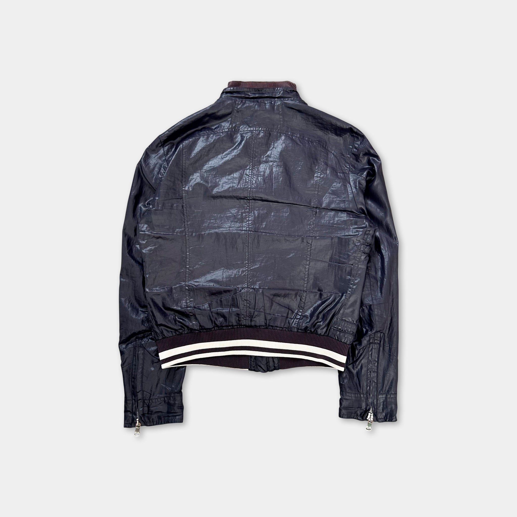Dolce & Gabbana Nylon Purple Bomber Jacket