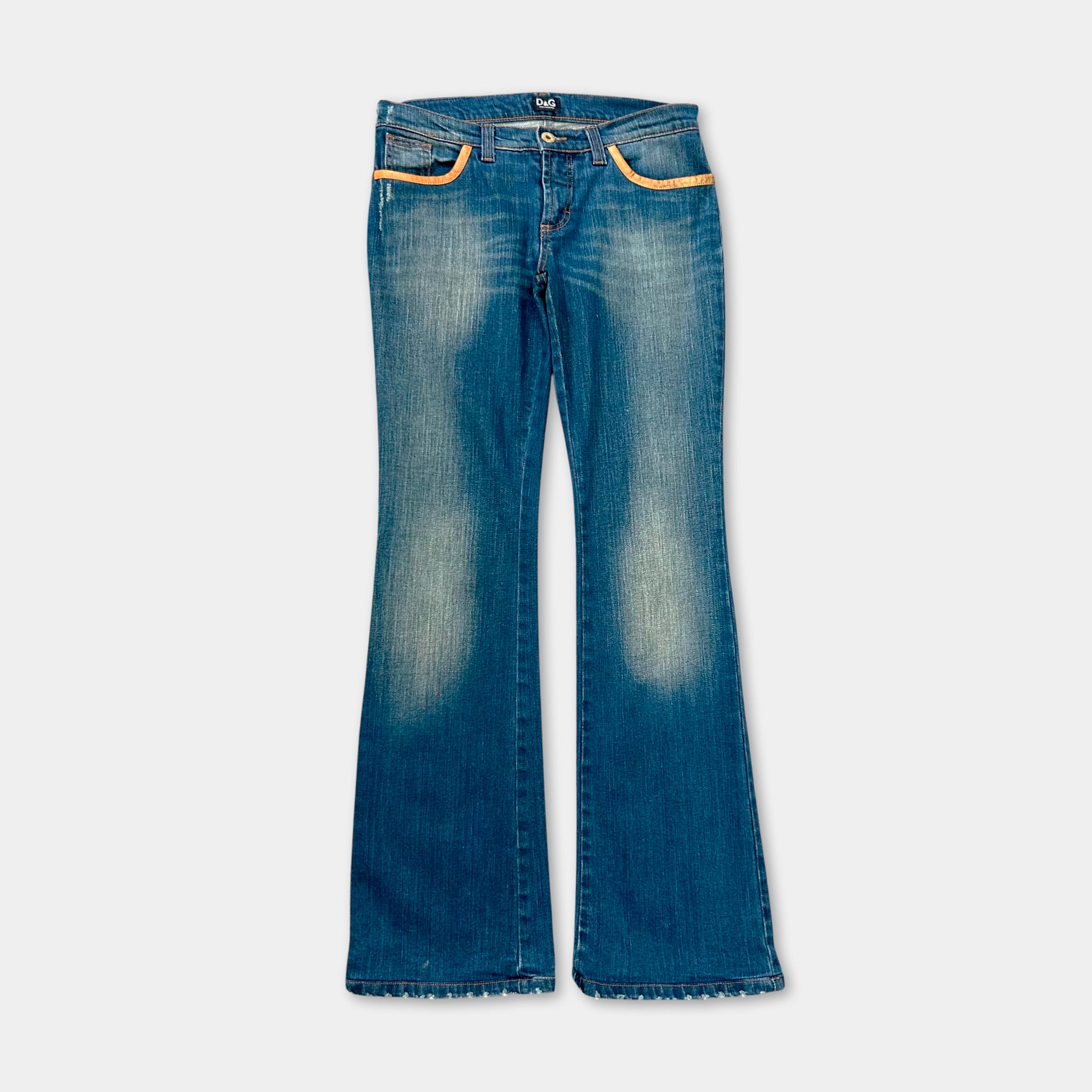 Dolce & Gabbana Flared Blue Denim Jeans