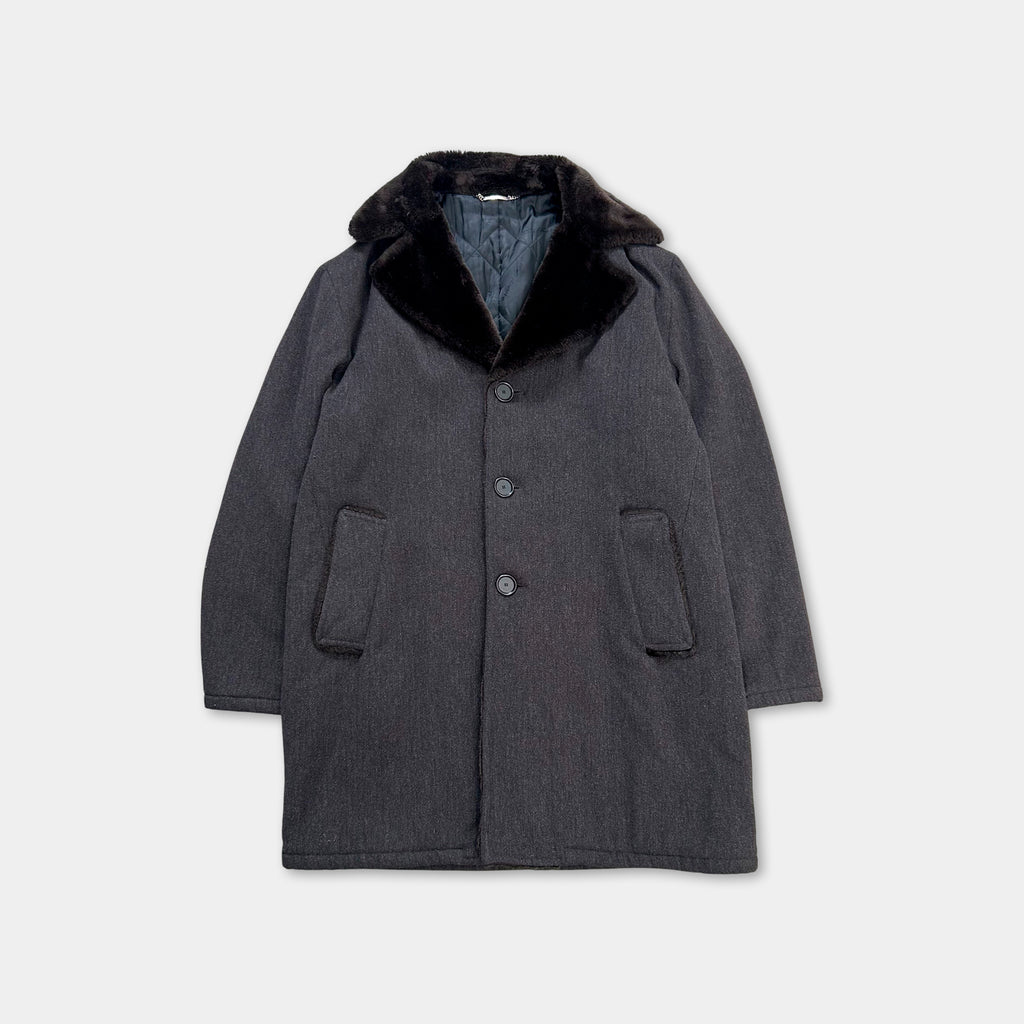 Dolce Gabbana 2000's Vintage Classic Brown Fur Collar Coat