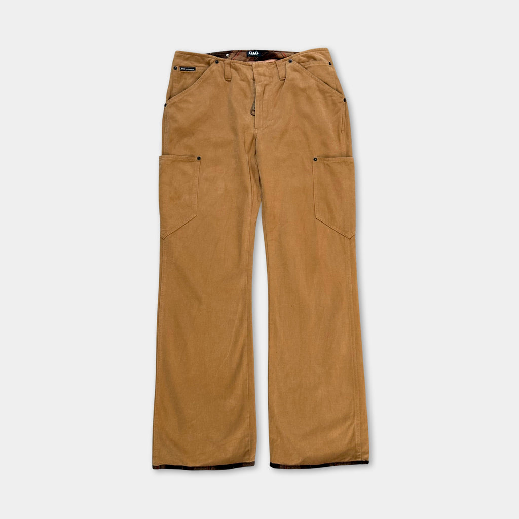 Dolce & Gabbana Beige Carpenter Pants