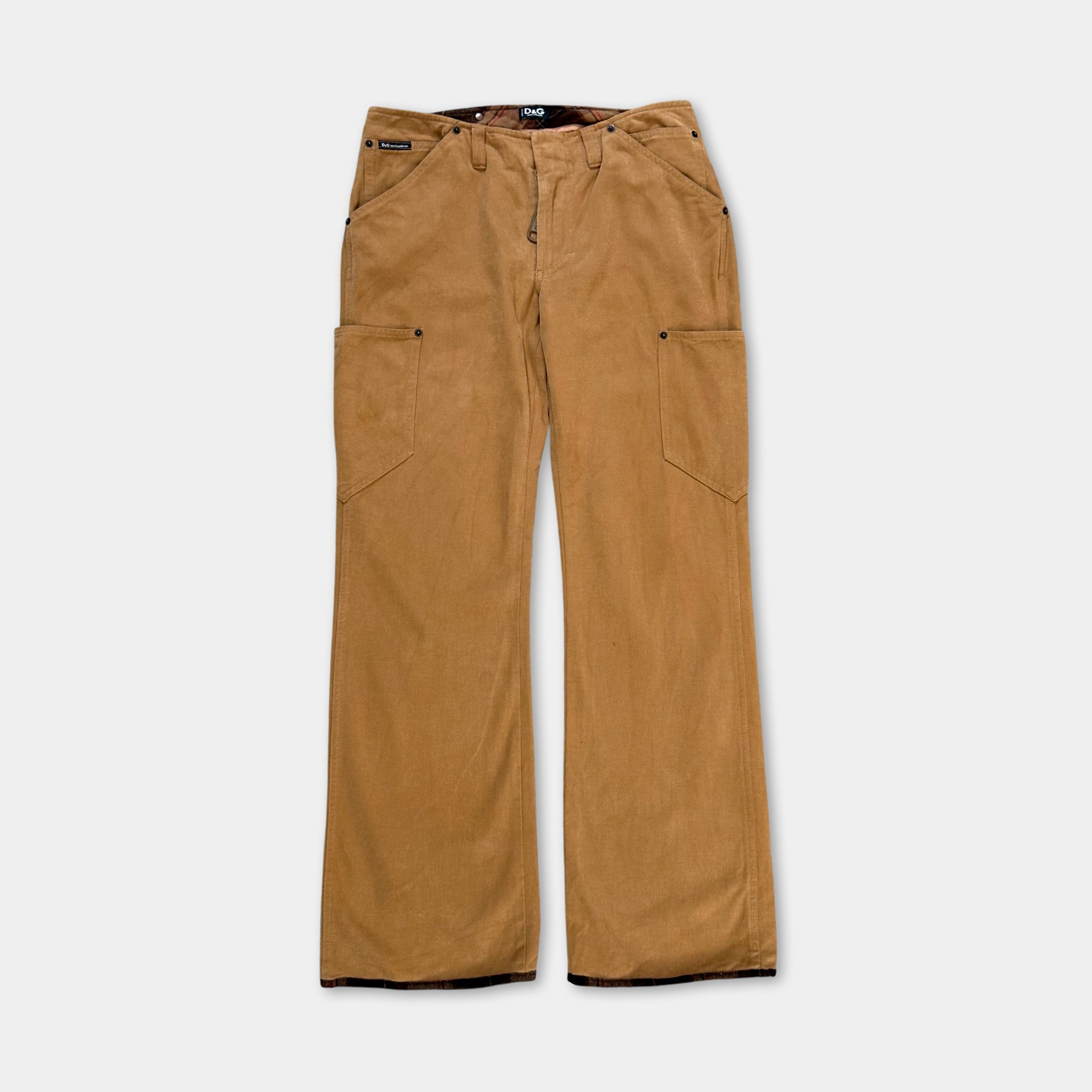 Dolce & Gabbana Beige Carpenter Pants