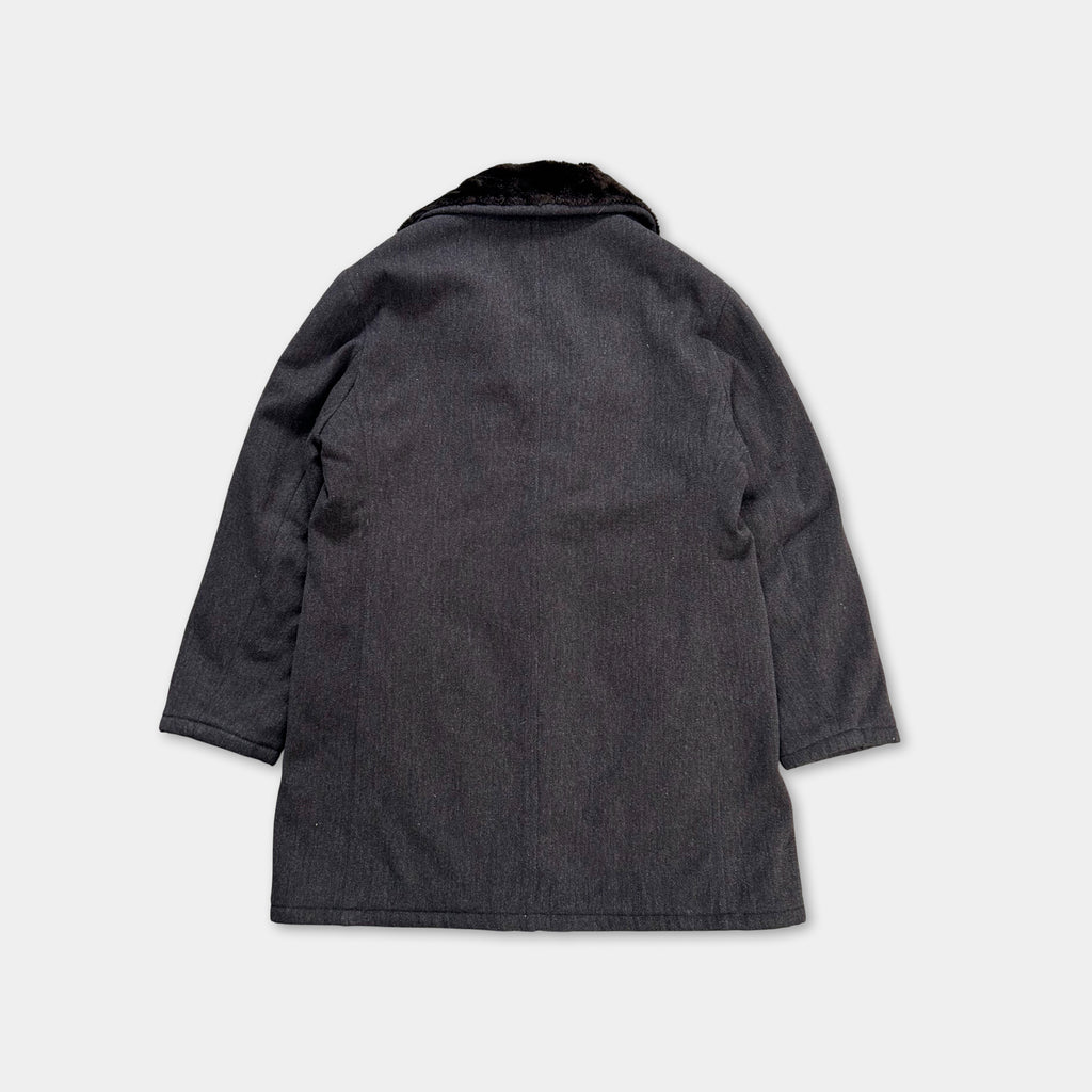 Dolce Gabbana 2000's Vintage Classic Brown Fur Collar Coat