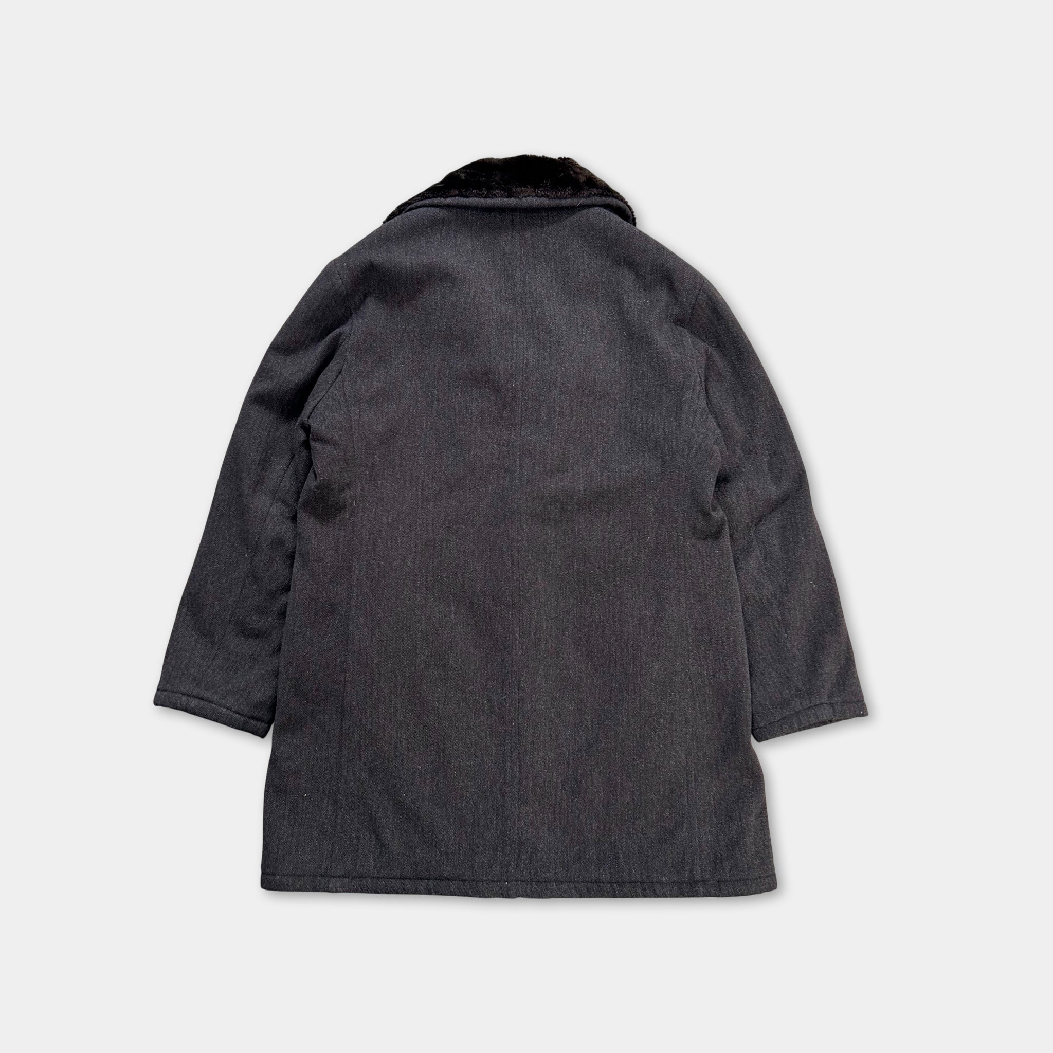 Dolce Gabbana 2000's Vintage Classic Brown Fur Collar Coat