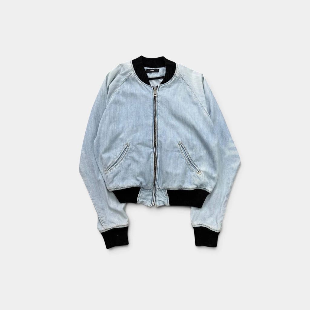 Diesel Boxy Cropped Denim Bomber Jacket