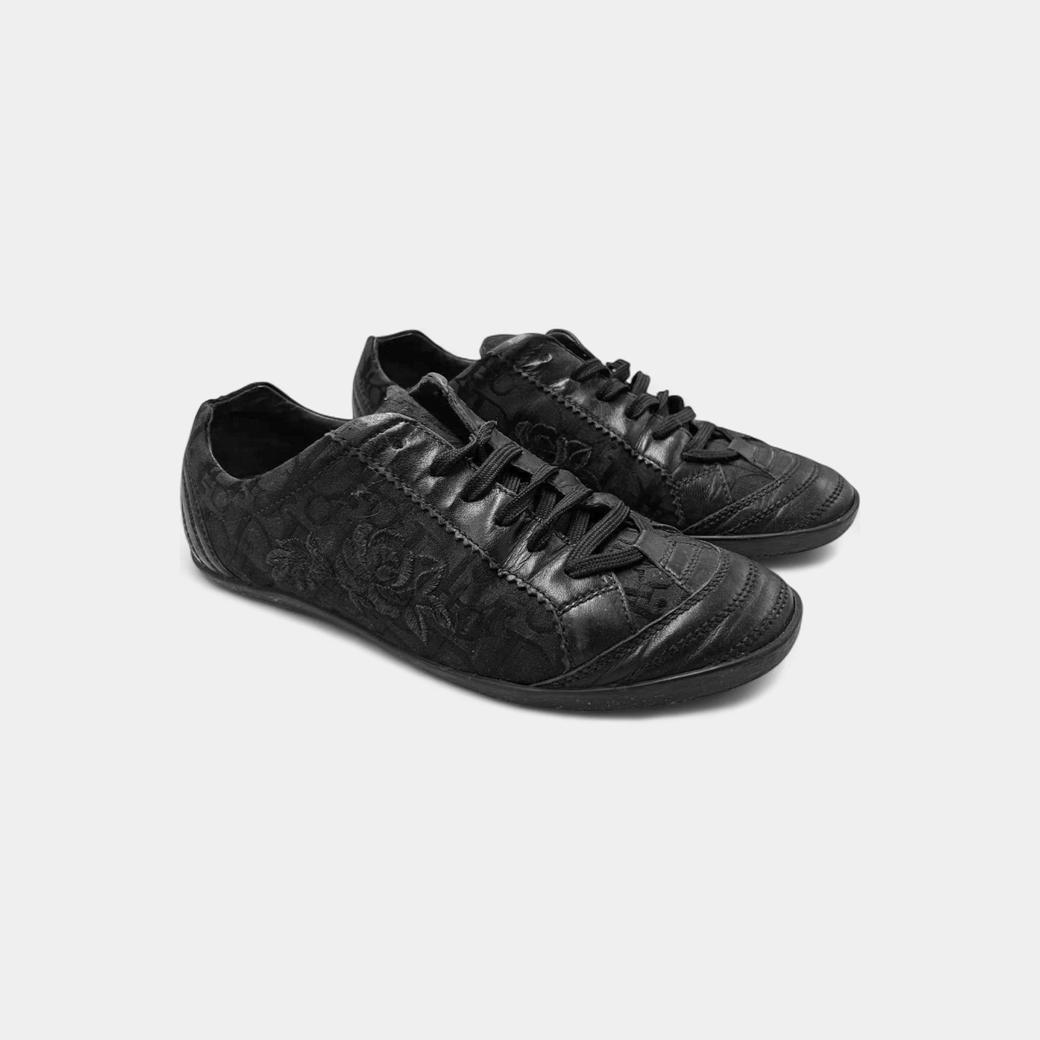 Christian Dior  "Rose" Embroidered Oblique Sneakers
