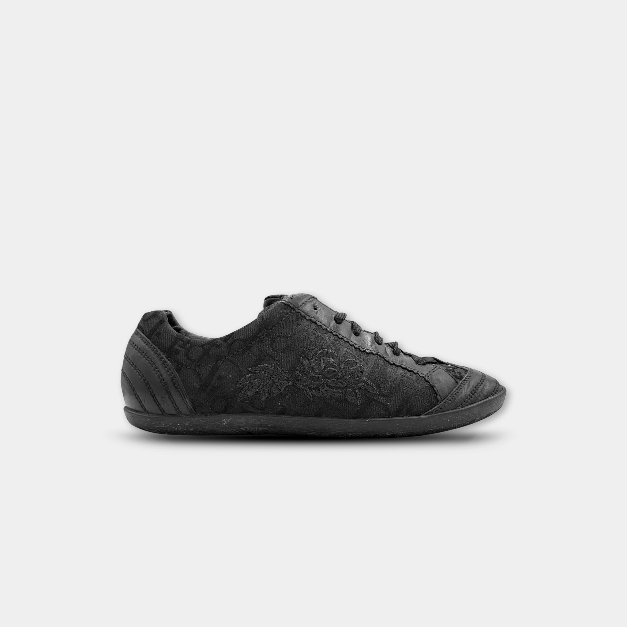 Christian Dior  "Rose" Embroidered Oblique Sneakers