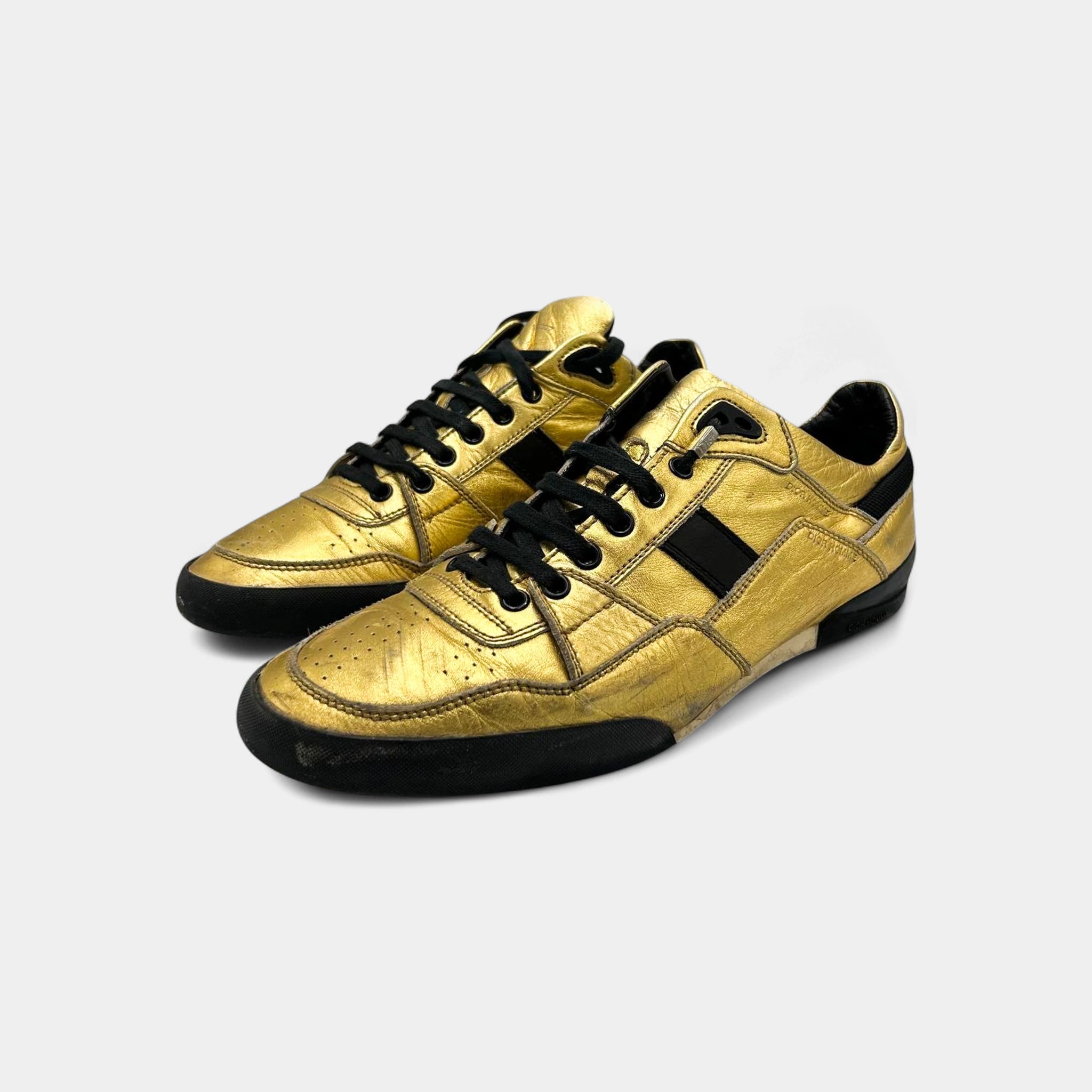 Dior Homme "B17" SS07 Metallic Gold Sneakers by Hedi Slimane