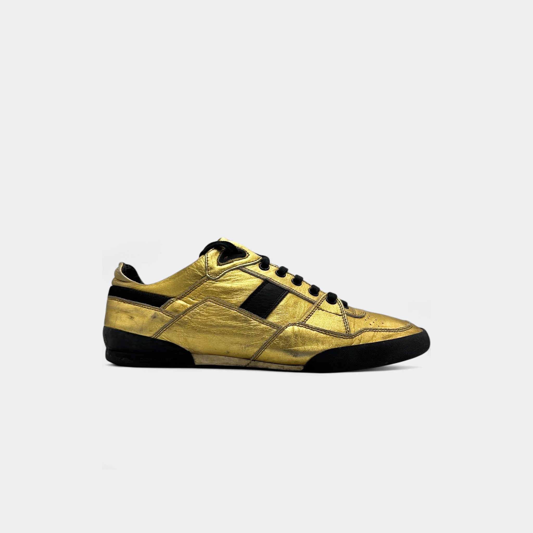 Dior Homme "B17" SS07 Metallic Gold Sneakers by Hedi Slimane