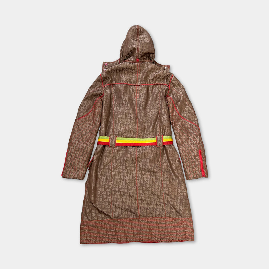 Dior 2000s Rasta Brown Trench Parka Coat