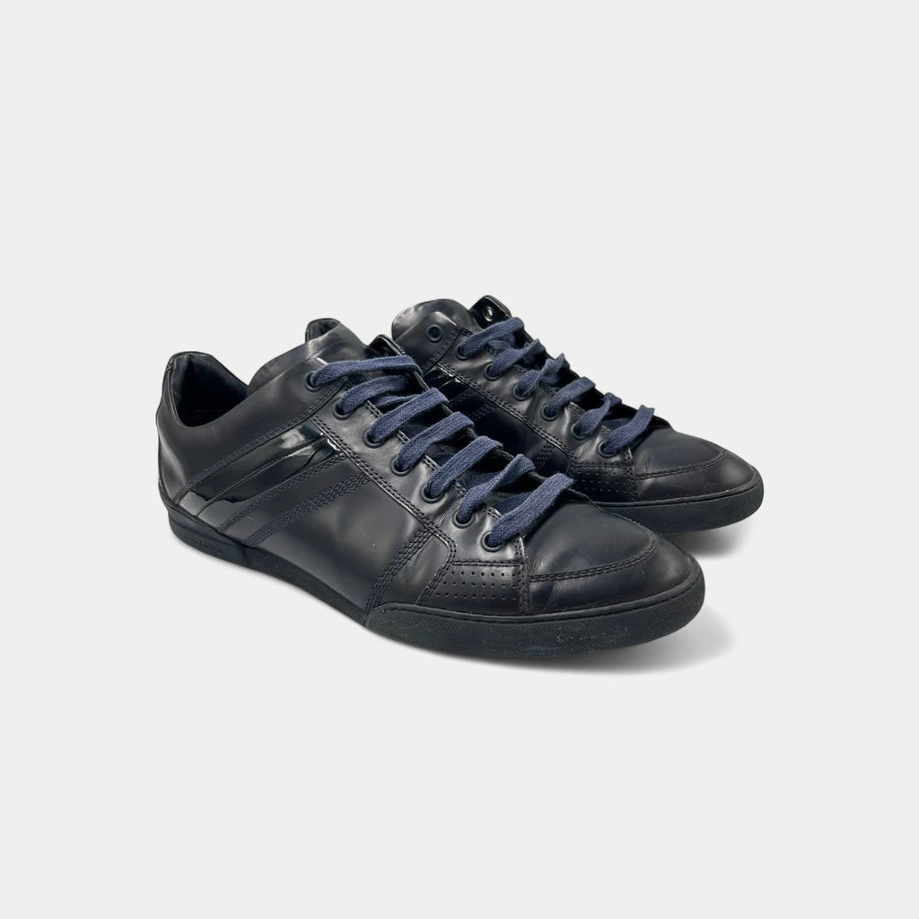 Dior Homme B01 Navy Leather Sneakers by Hedi Slimane