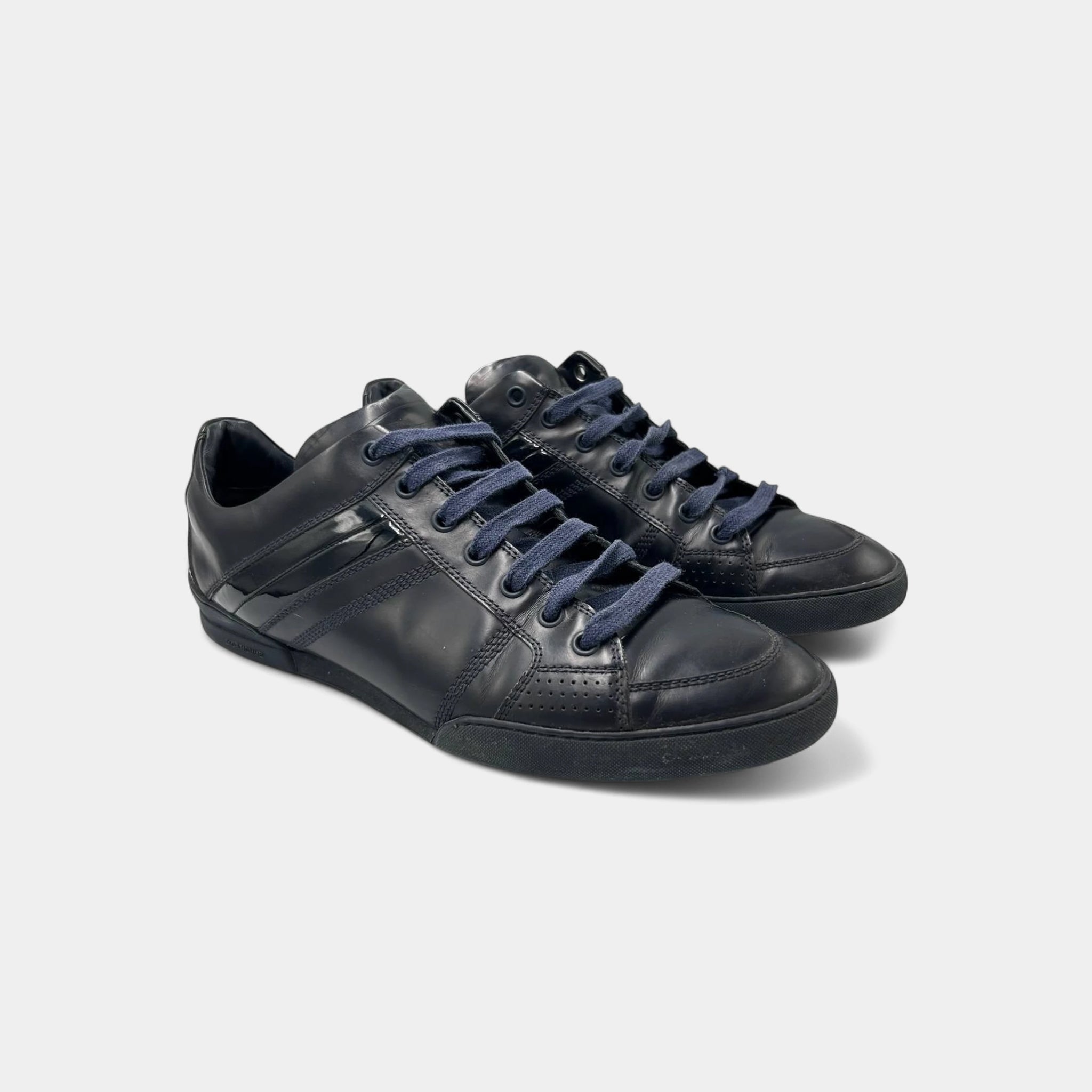 Dior Homme B01 Navy Leather Sneakers by Hedi Slimane
