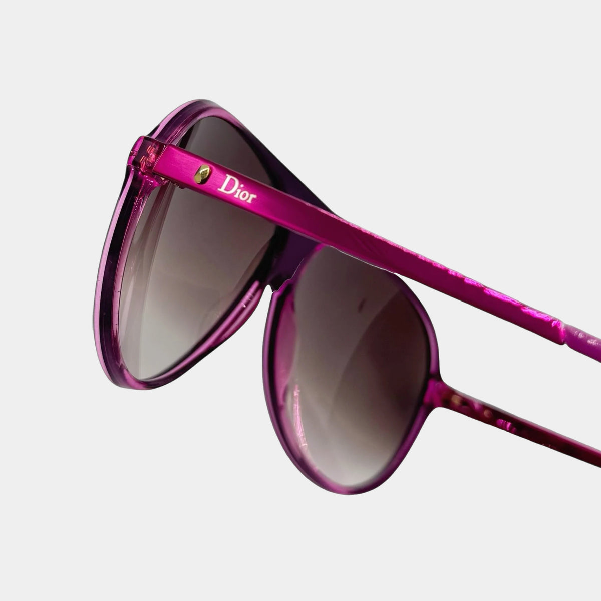 Christian Dior 2000s Magenta Pink Aviator Sunglasses