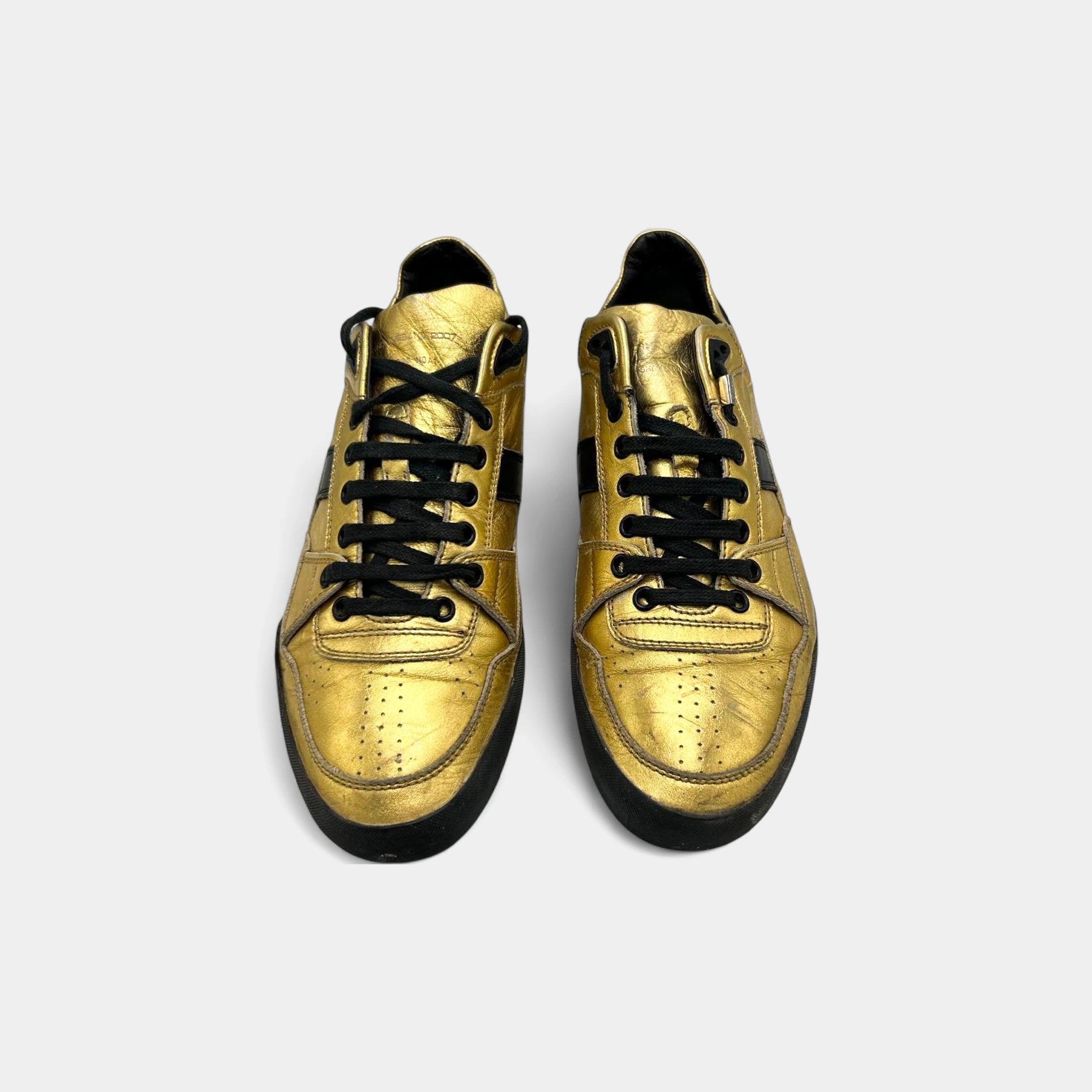 Dior Homme "B17" SS07 Metallic Gold Sneakers by Hedi Slimane