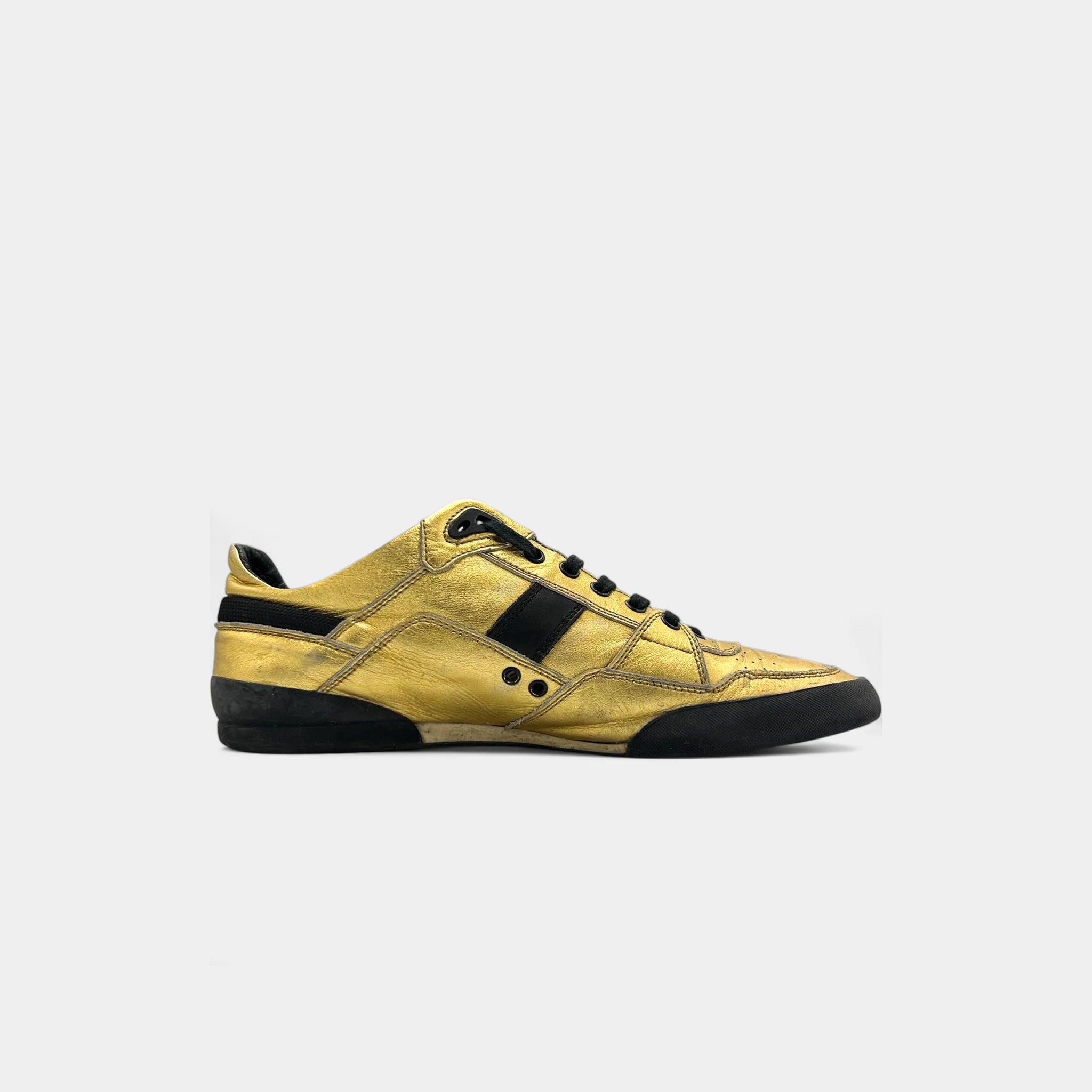 Dior Homme "B17" SS07 Metallic Gold Sneakers by Hedi Slimane