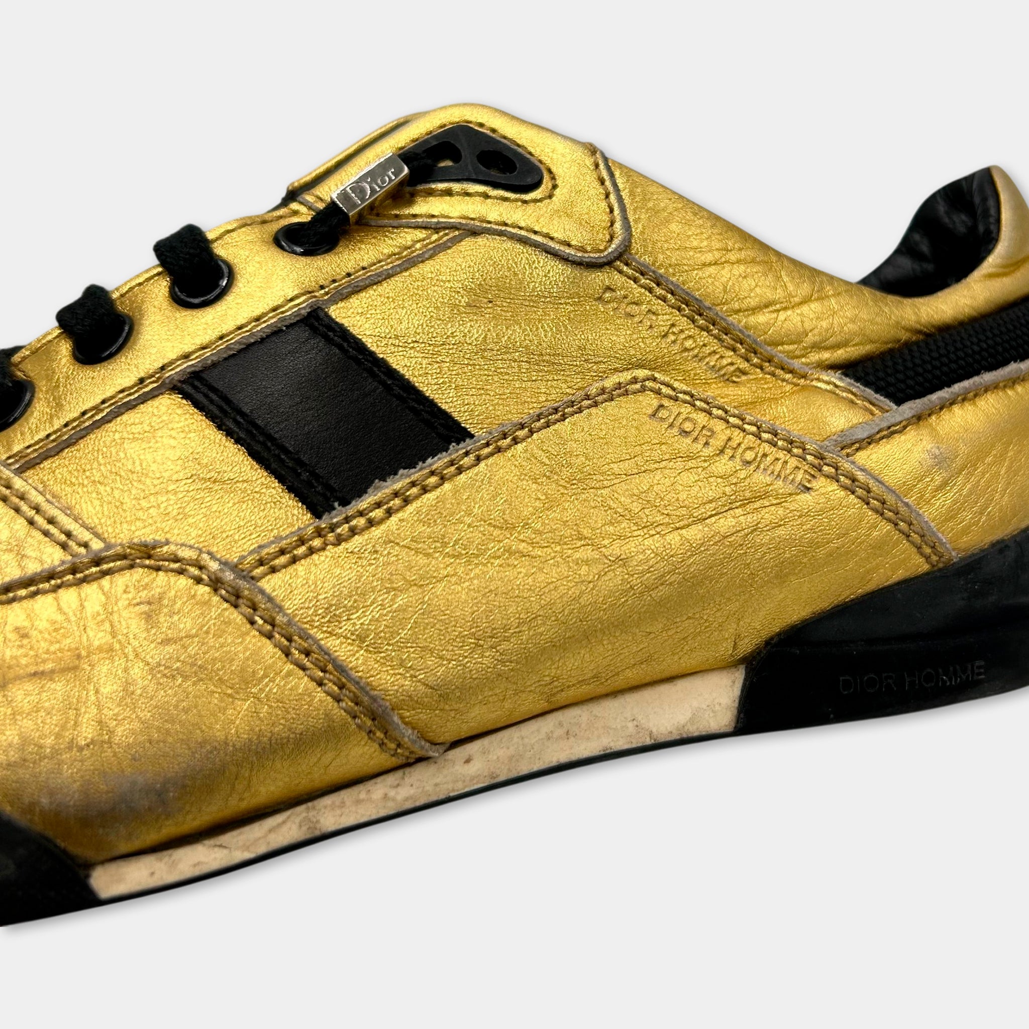 Dior Homme "B17" SS07 Metallic Gold Sneakers by Hedi Slimane
