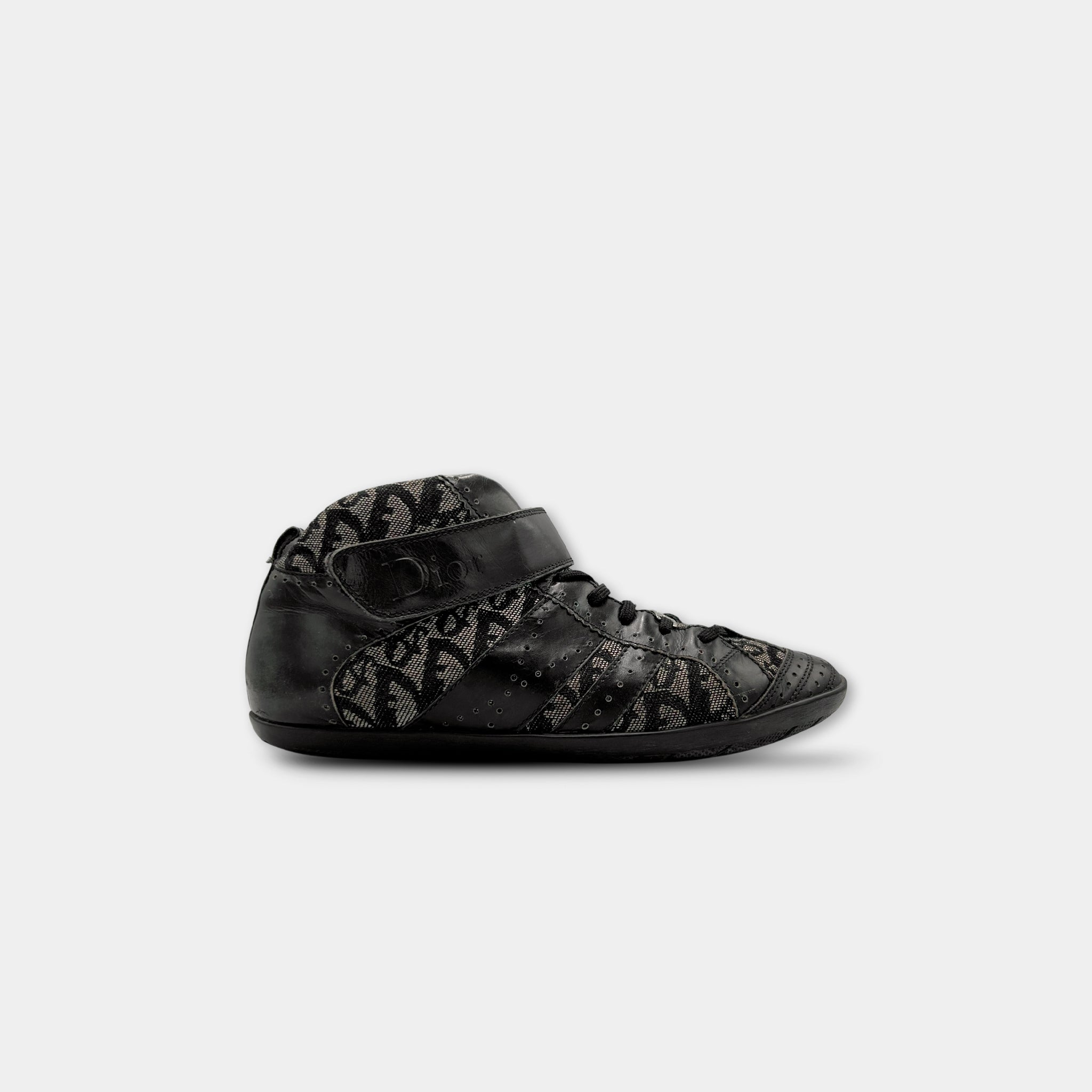 Christian Dior 2004 Monogram Canvas Mid-Top Sneakers