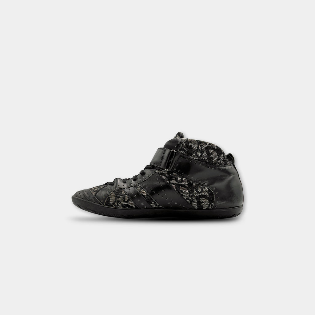 Christian Dior 2004 Monogram Canvas Mid-Top Sneakers