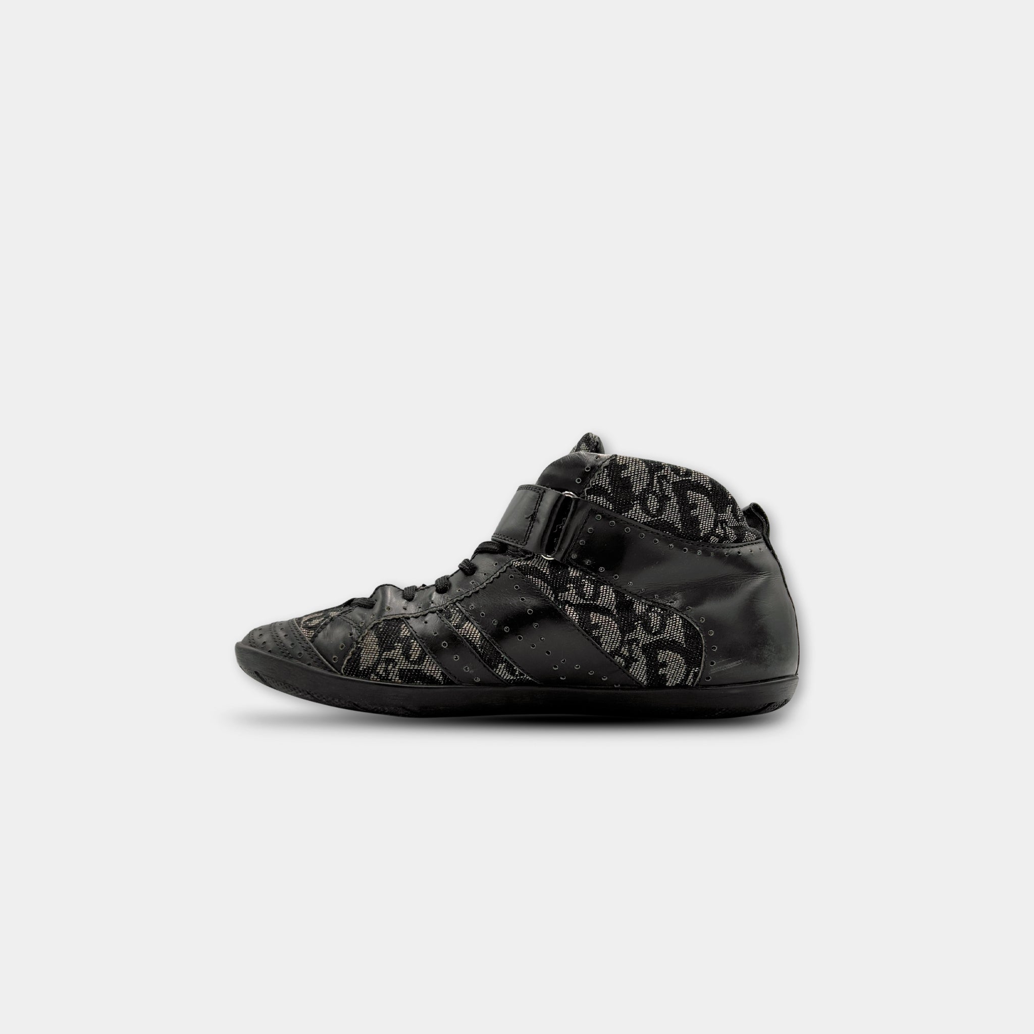 Christian Dior 2004 Monogram Canvas Mid-Top Sneakers
