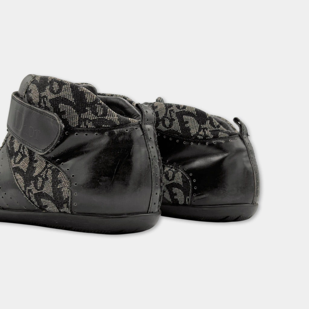 Christian Dior 2004 Monogram Canvas Mid-Top Sneakers