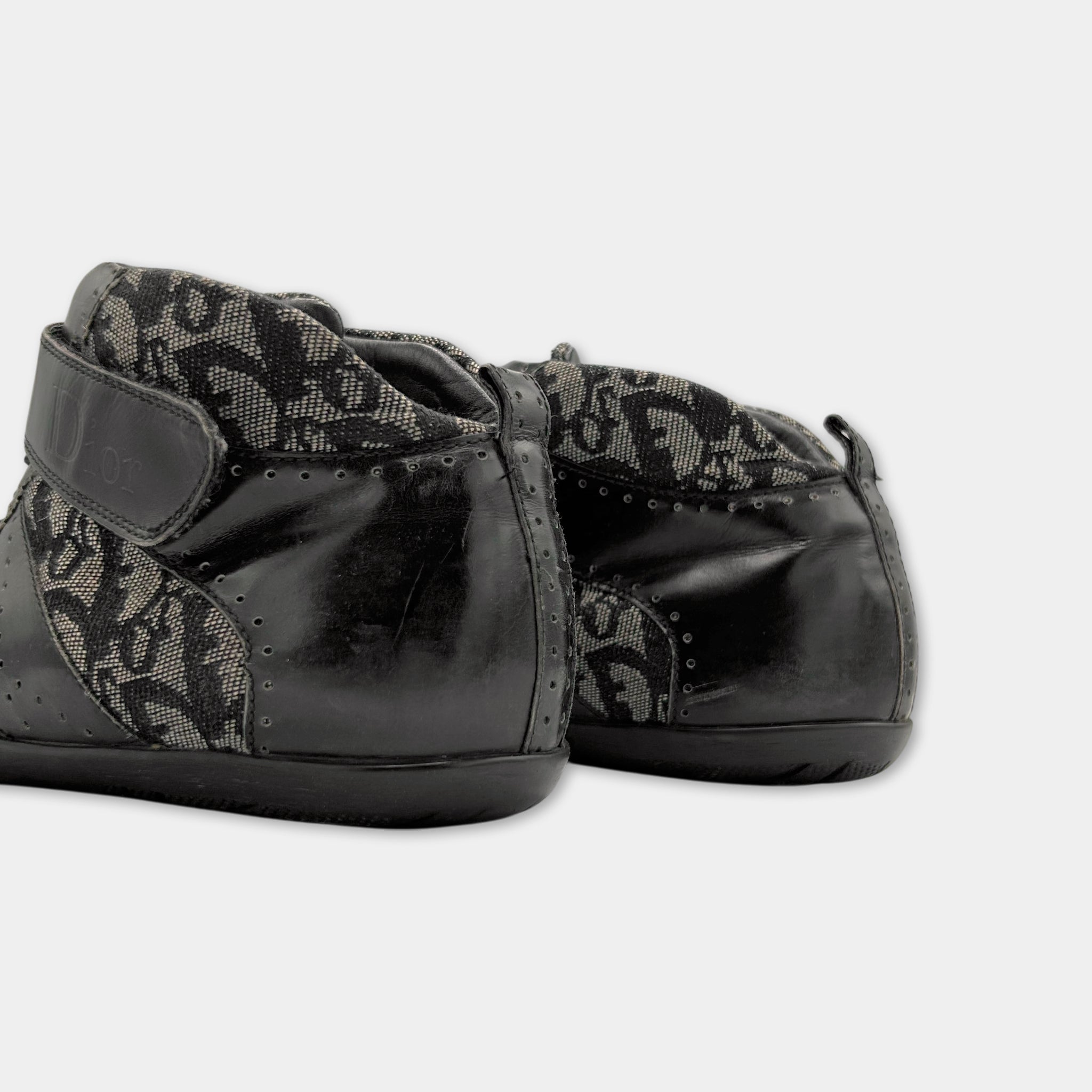 Christian Dior 2004 Monogram Canvas Mid-Top Sneakers