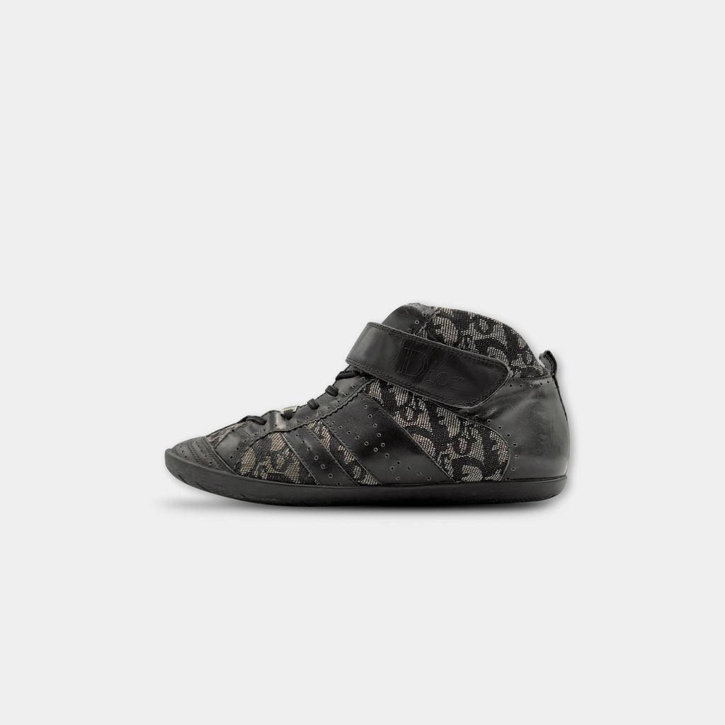 Christian Dior 2004 Monogram Canvas Mid-Top Sneakers