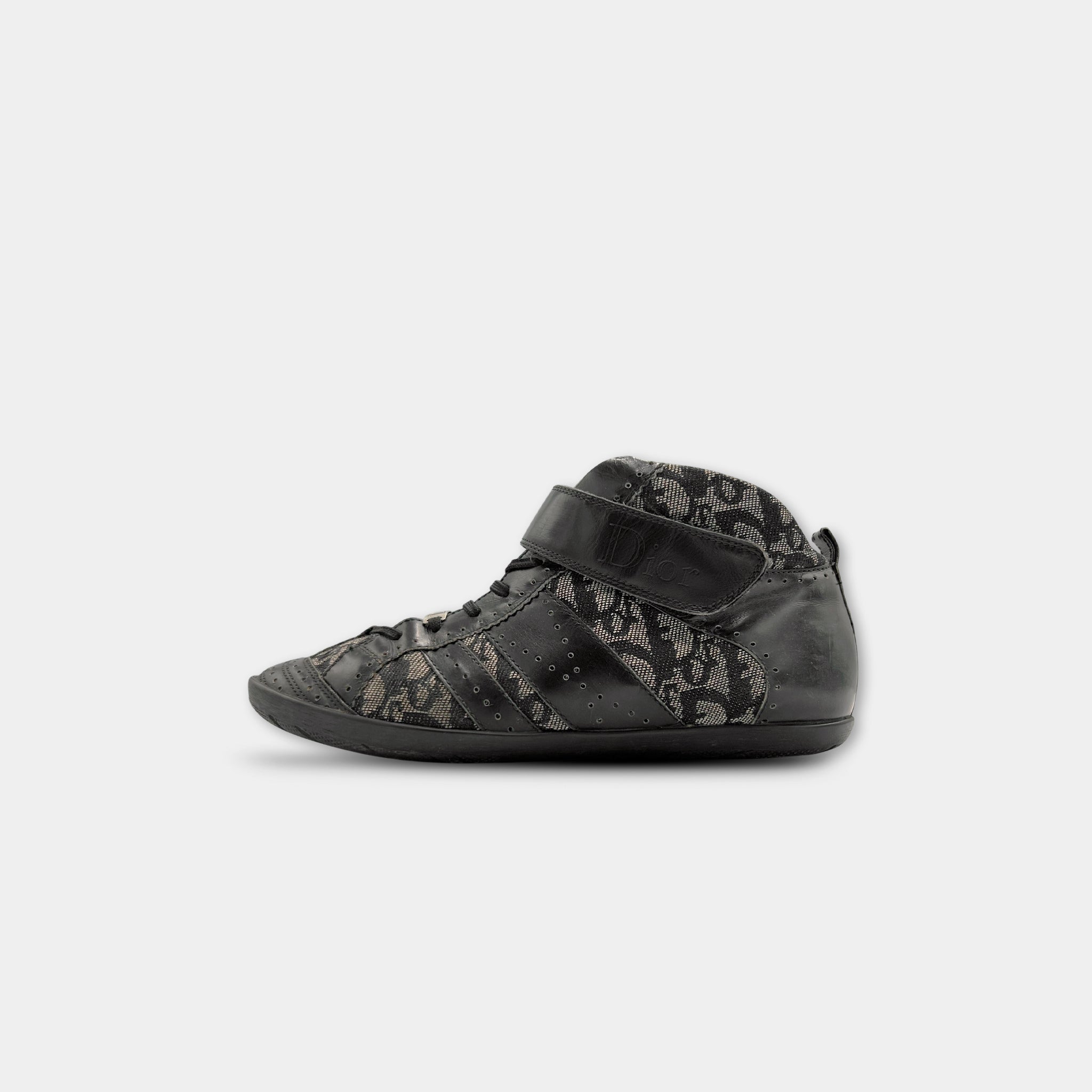 Christian Dior 2004 Monogram Canvas Mid-Top Sneakers