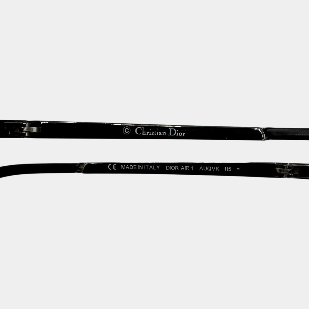 Dior 2000's Gunmetal Oversized Shield Sunglasses
