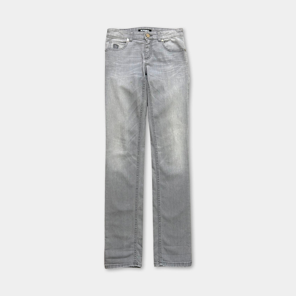 Dirk Bikkembergs Skinny Straight Grey Denim Pants