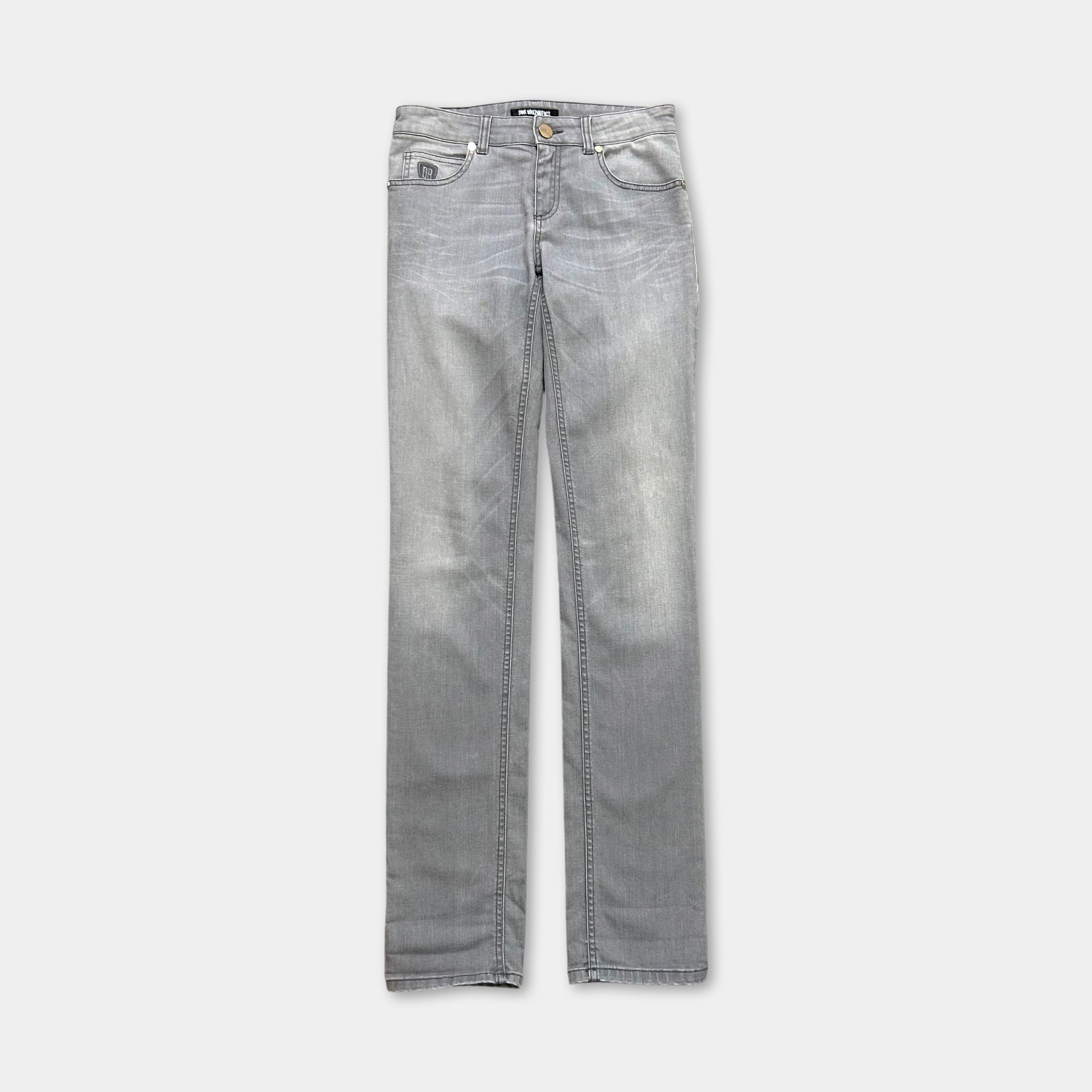 Dirk Bikkembergs Skinny Straight Grey Denim Pants