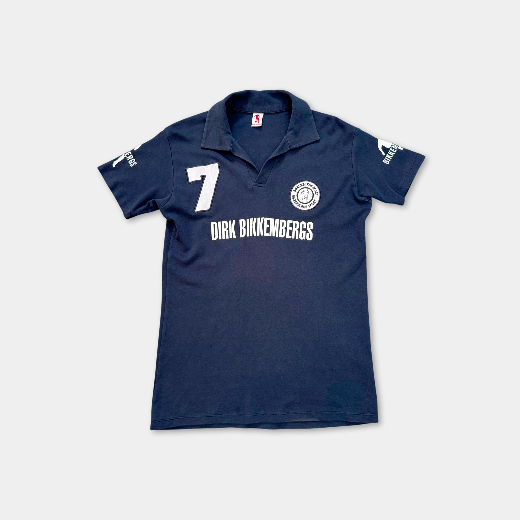 Dirk Bikkembergs Navy Blue Athletic Soccer Polo