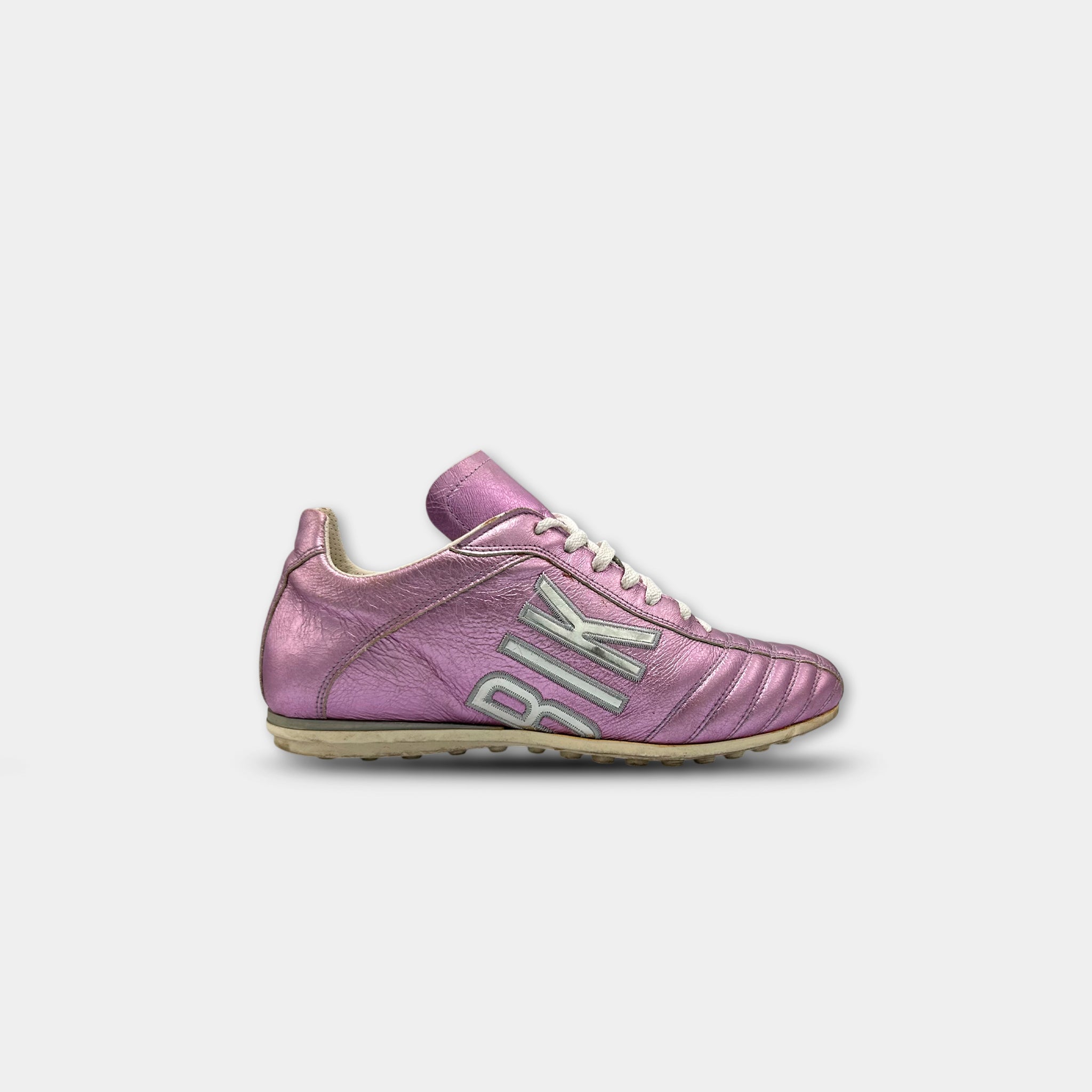 Dirk Bikkembergs Metallic Pink Soccer Sneakers