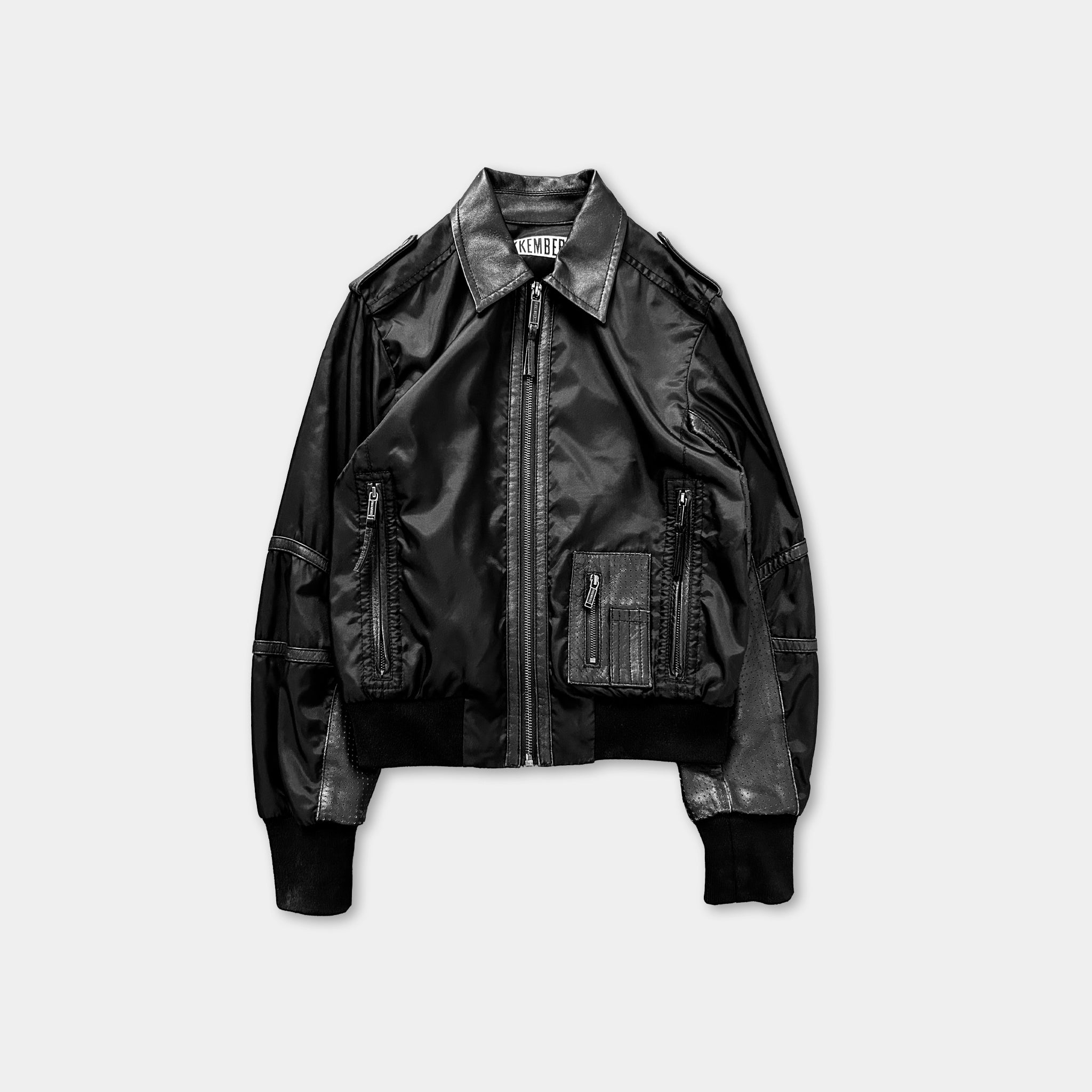 Dirk Bikkembergs Nylon Leather Jacket