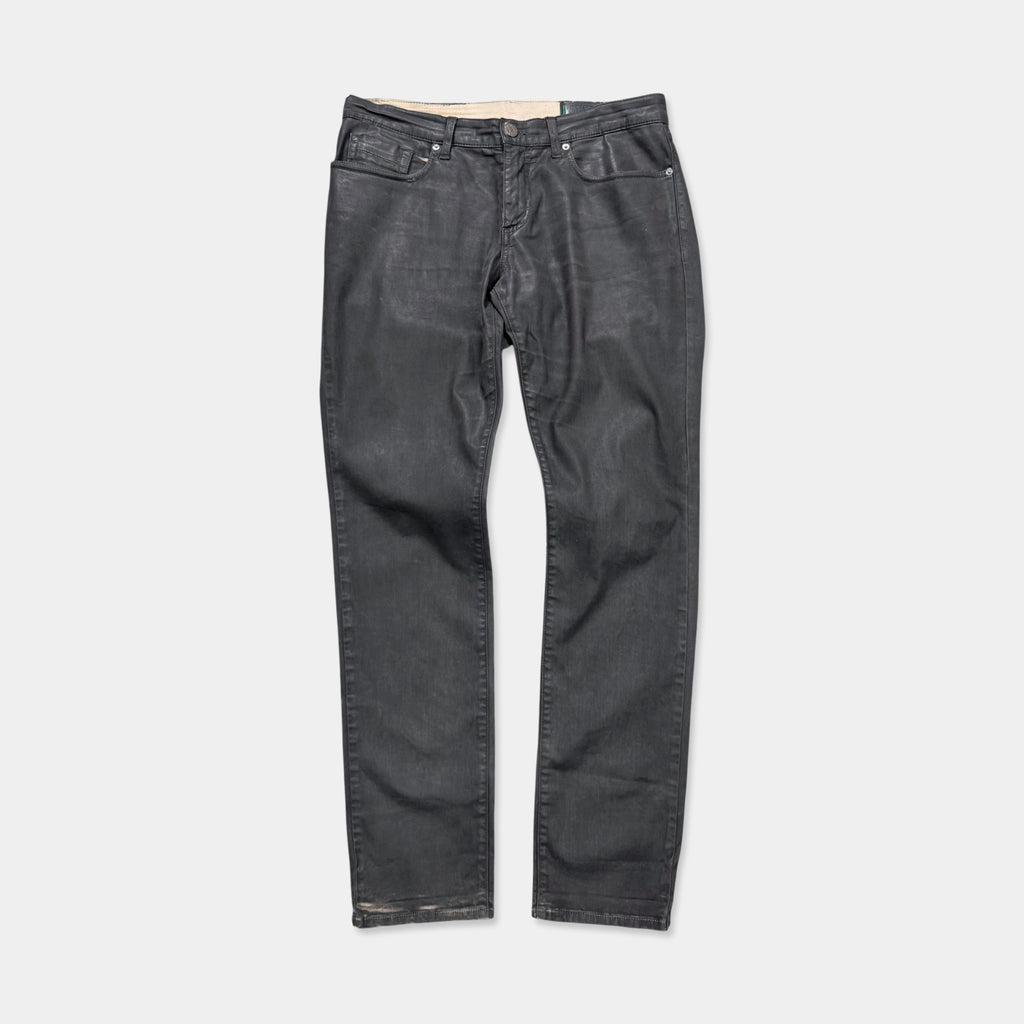 Dirk Bikkembergs Dark Grey Coated Pants