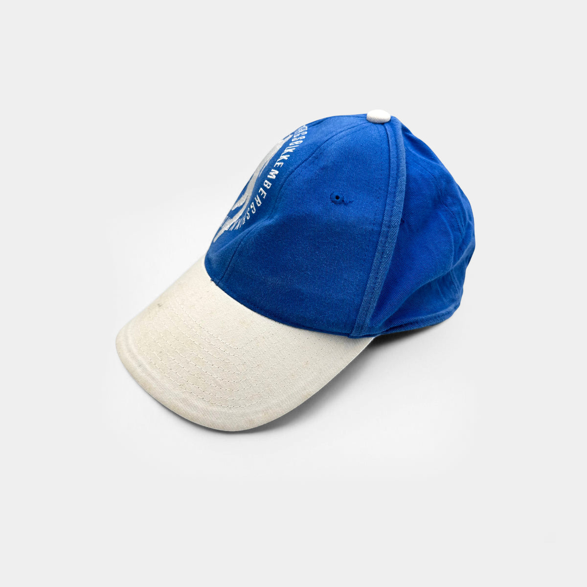 Dirk Bikkembergs 2000s Embroidered Blue and White Baseball Cap